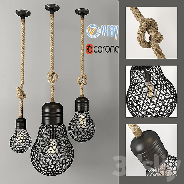 Country Loft pendant lamp 3D Model Country Loft pendant lamp 3D Model