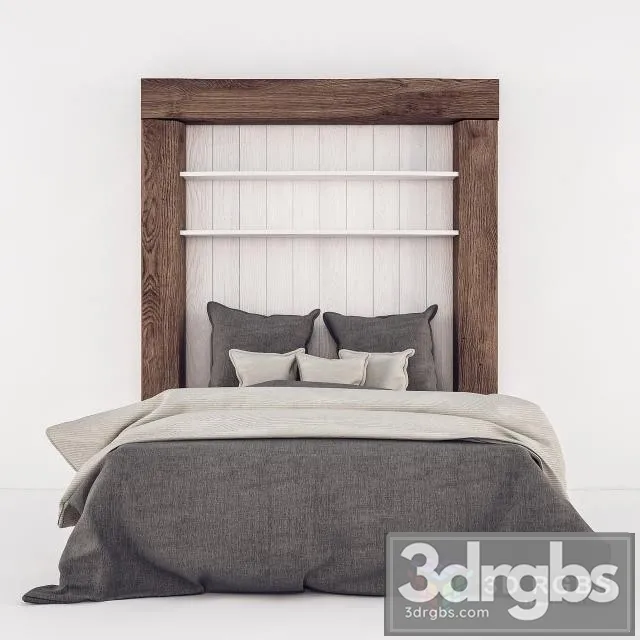 Country Style Bed 3D Model Download