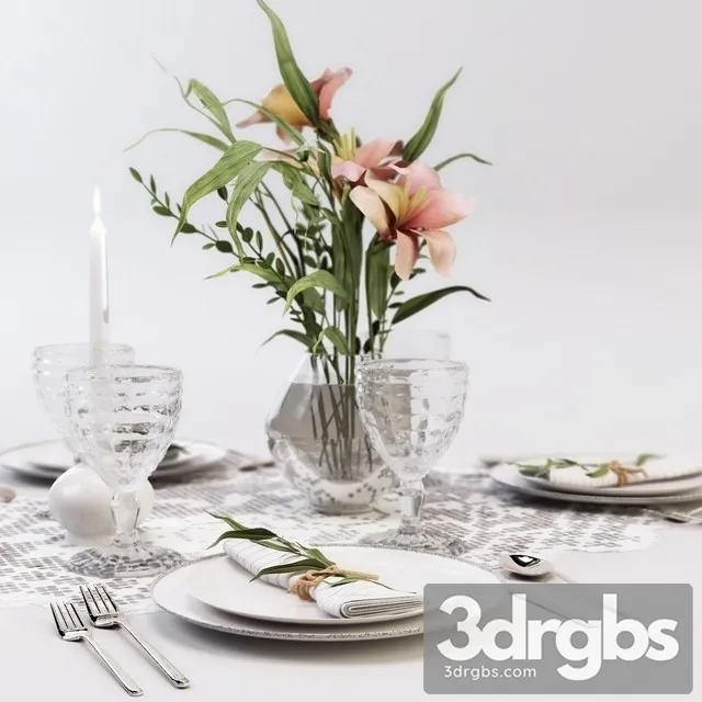 Country Table Set 3D Model Download