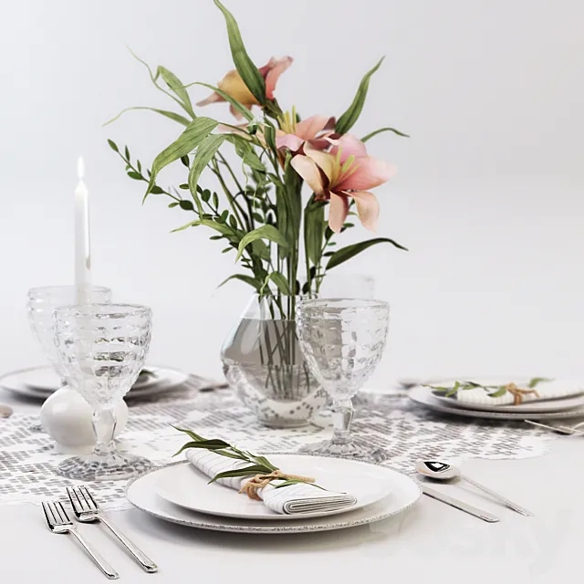 Country Table SET 3DModel