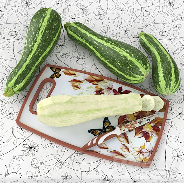 Courgettes 3D Model