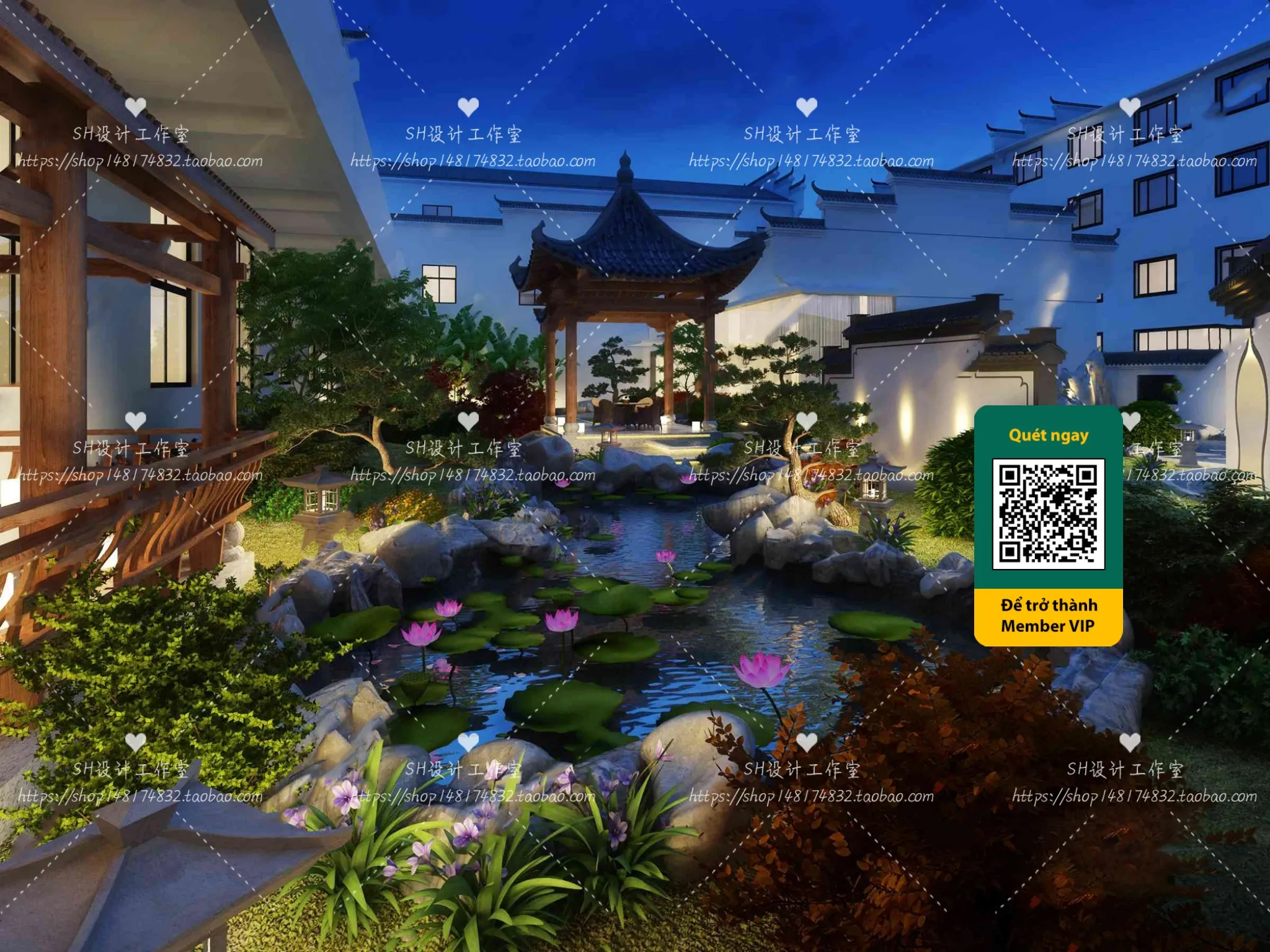 COURTYARD – VRAY / CORONA – 3D MODEL – 6387