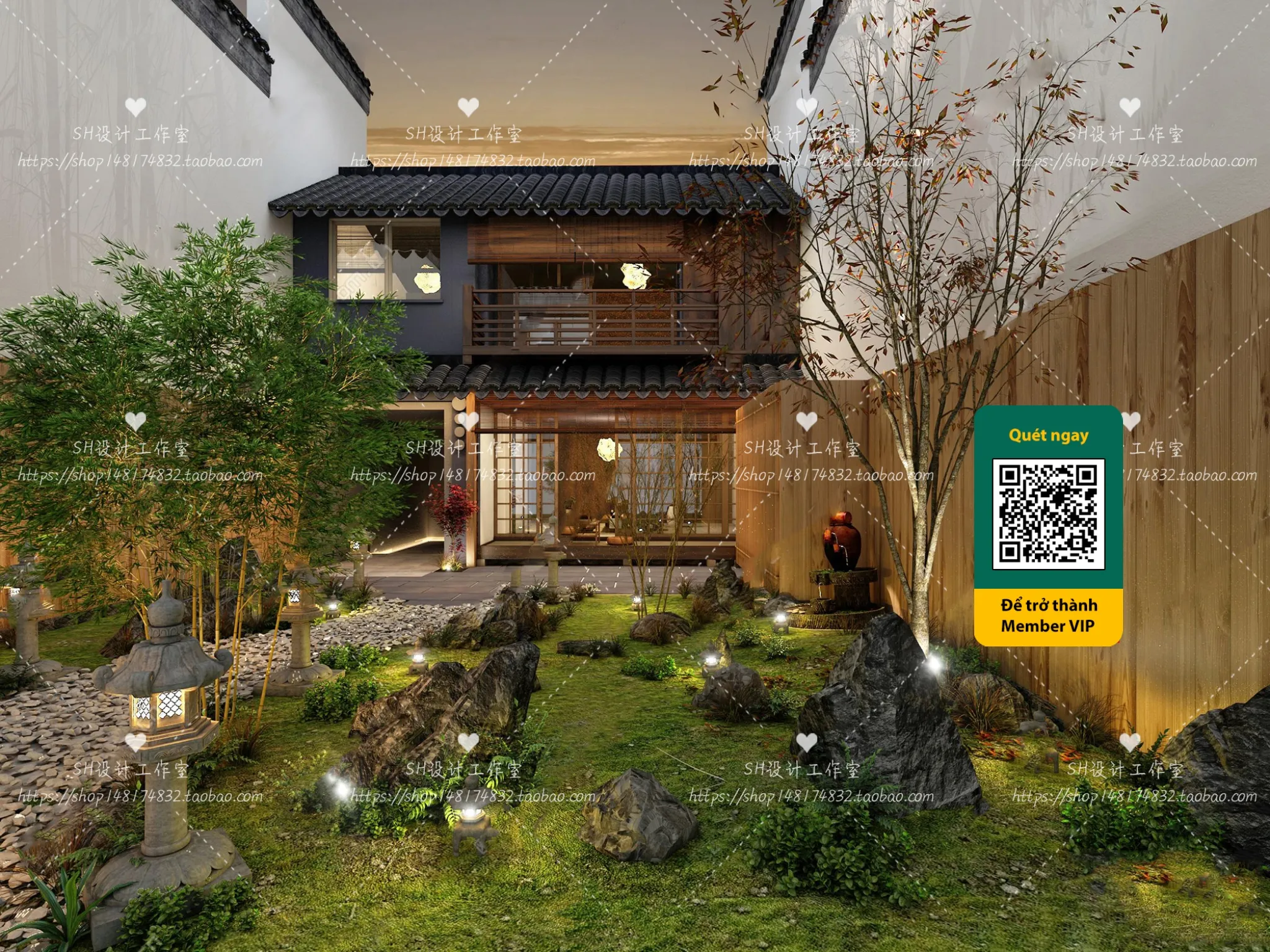 COURTYARD – VRAY / CORONA – 3D MODEL – 6389