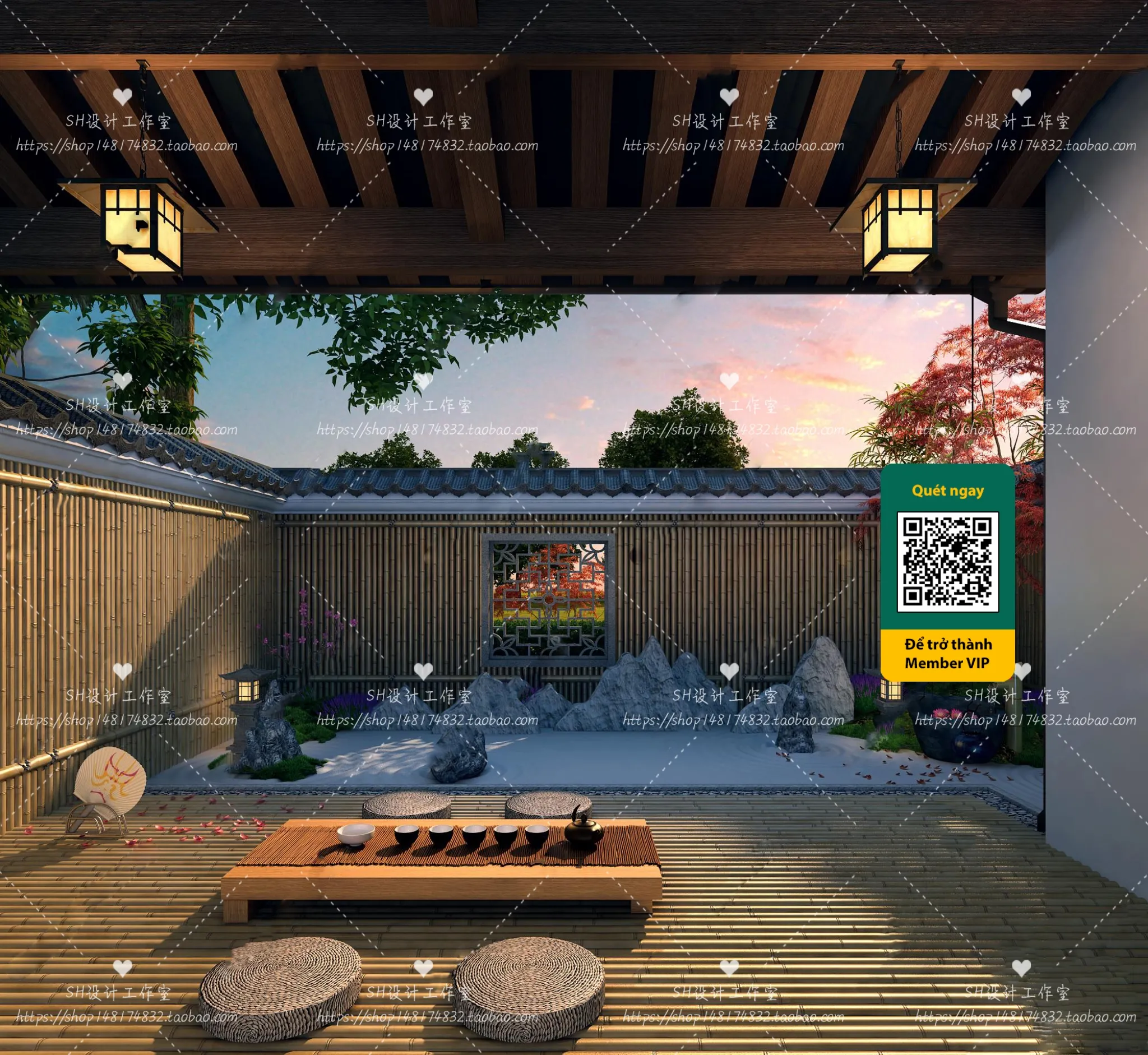 COURTYARD – VRAY / CORONA – 3D MODEL – 6393