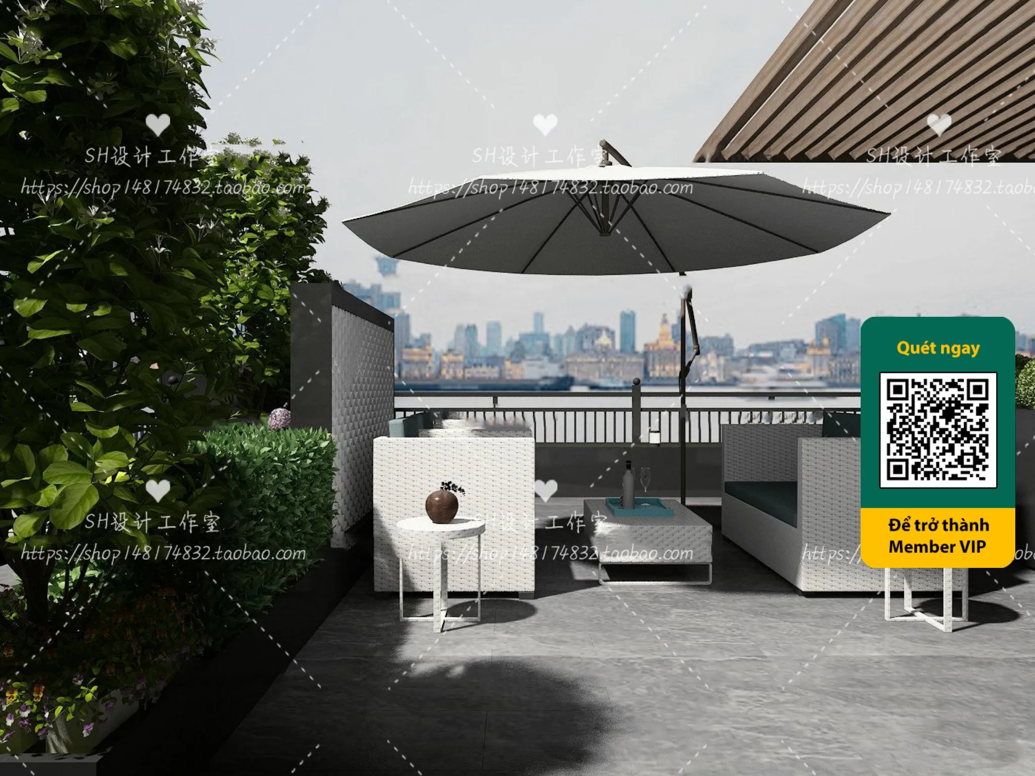 COURTYARD – VRAY / CORONA – 3D MODEL – 6394