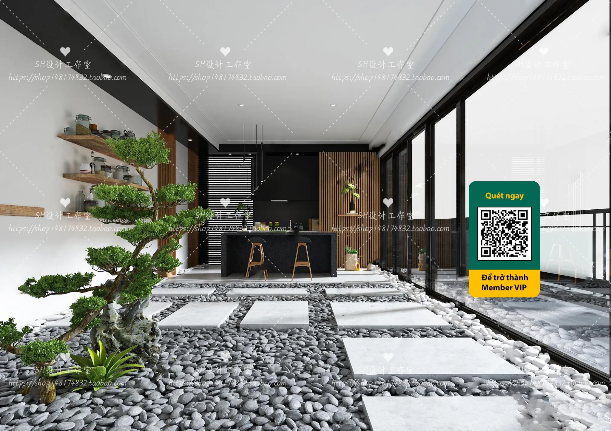 COURTYARD – VRAY / CORONA – 3D MODEL – 6395