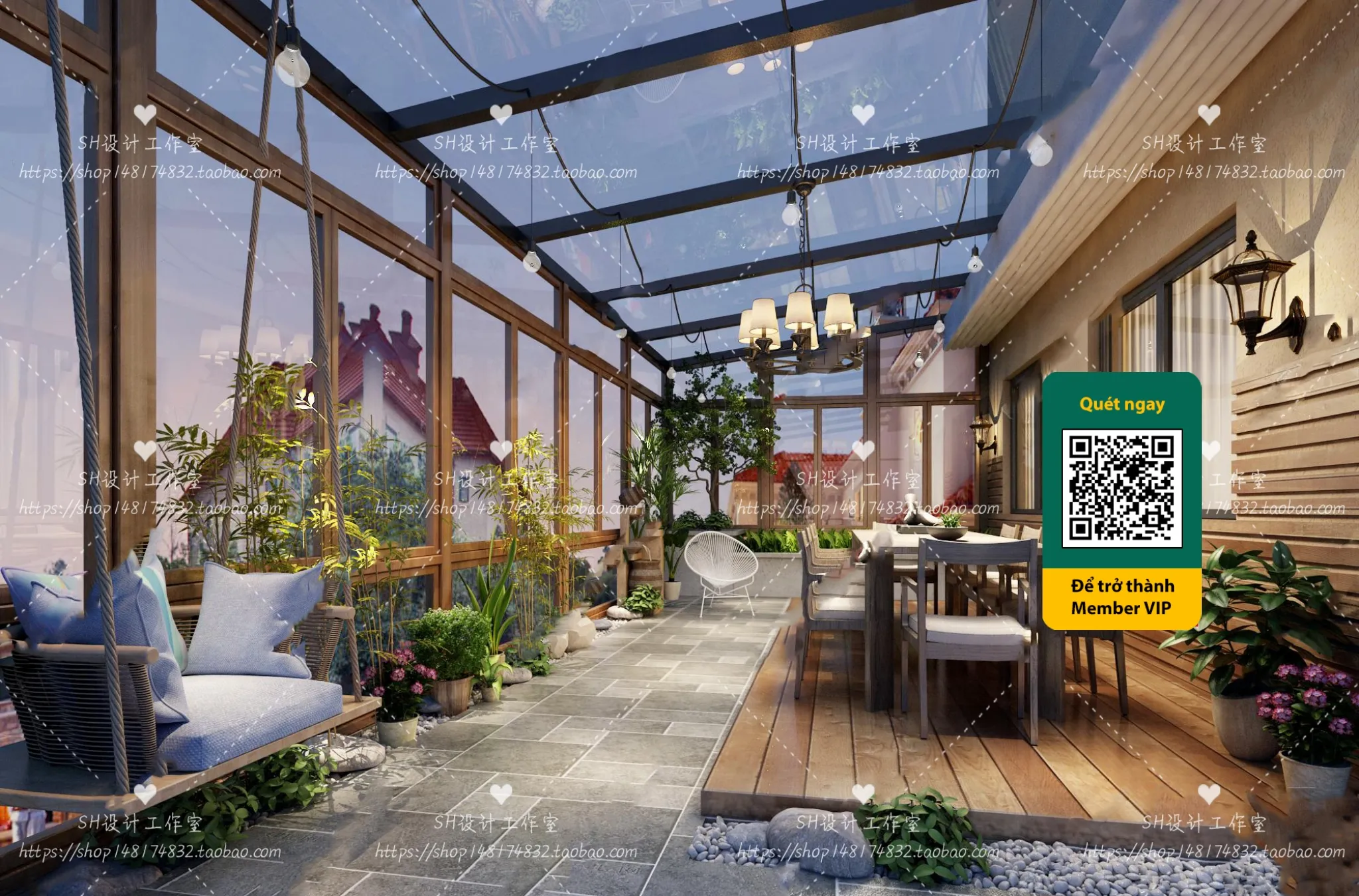 COURTYARD – VRAY / CORONA – 3D MODEL – 6399