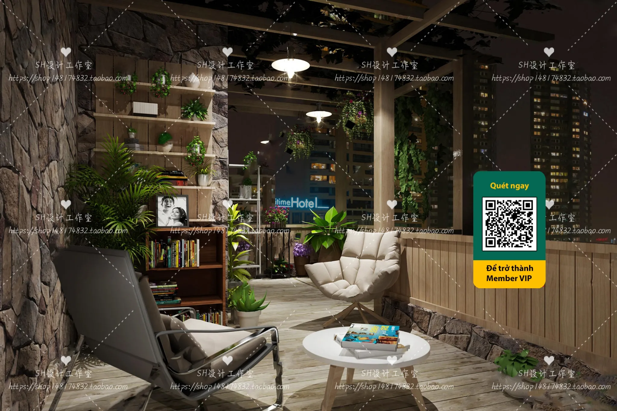 COURTYARD – VRAY / CORONA – 3D MODEL – 6400