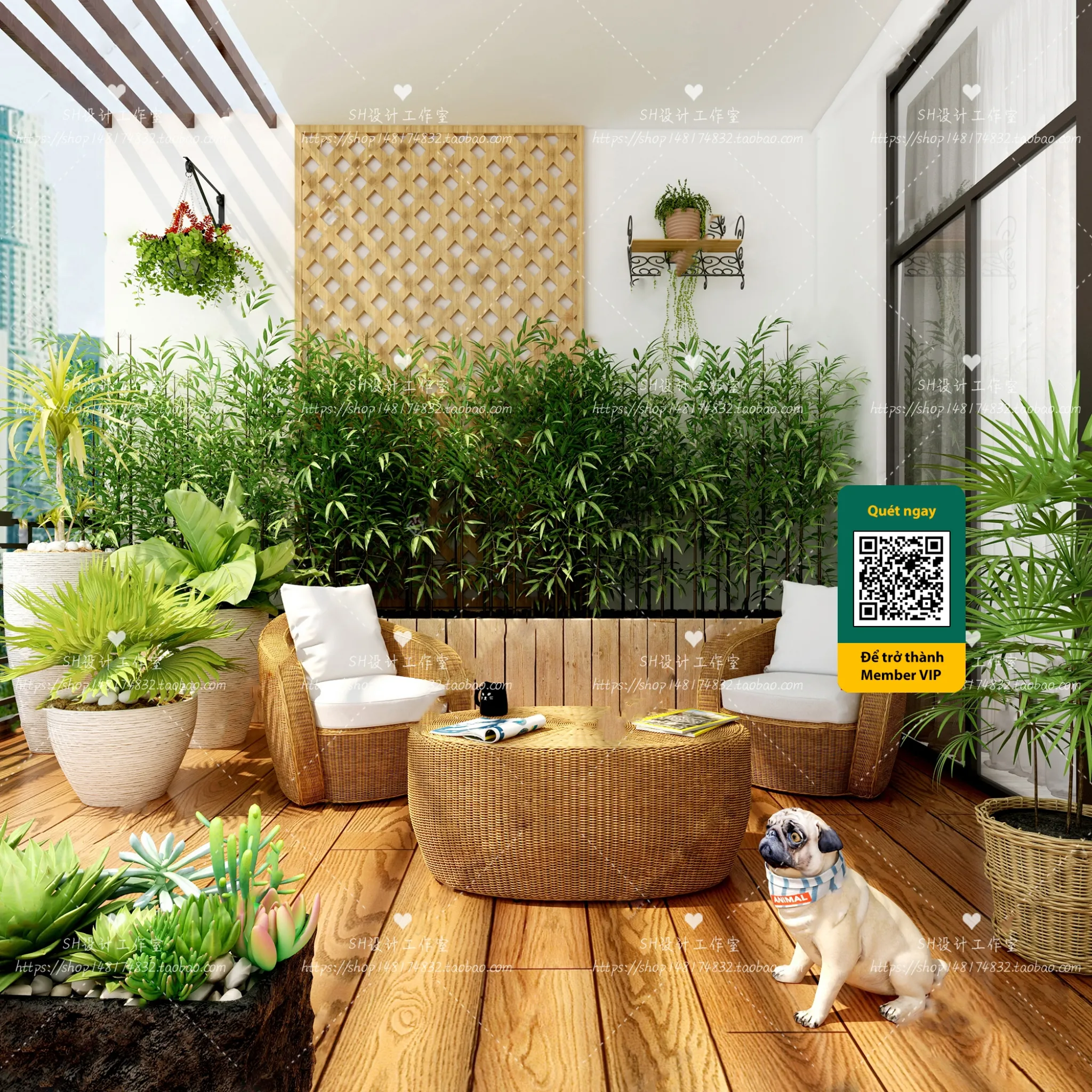 COURTYARD – VRAY / CORONA – 3D MODEL – 6401