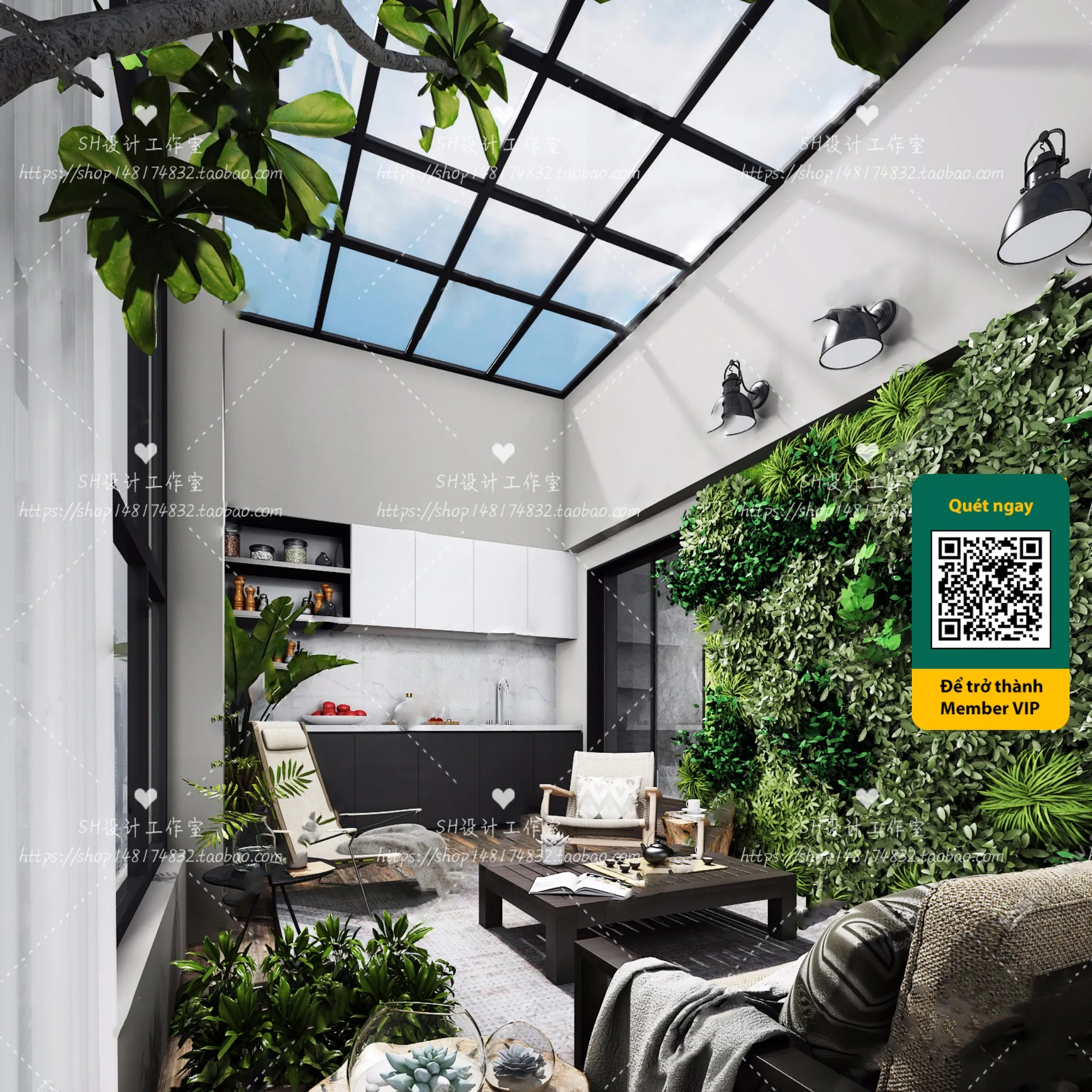 COURTYARD – VRAY / CORONA – 3D MODEL – 6407