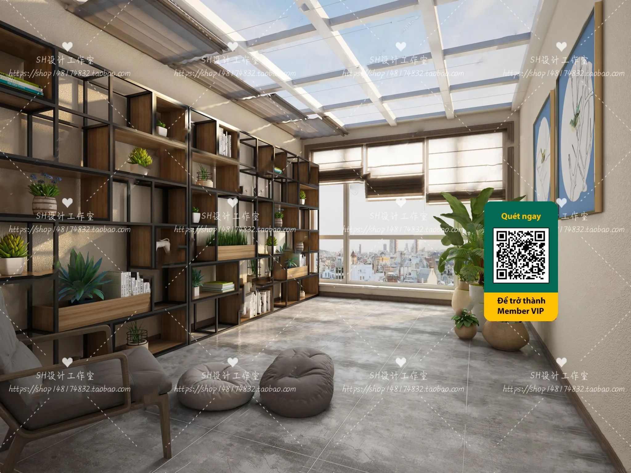 COURTYARD – VRAY / CORONA – 3D MODEL – 6409