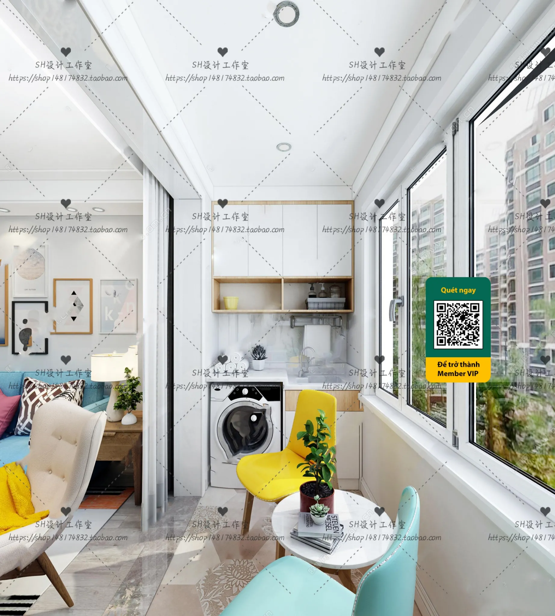 COURTYARD – VRAY / CORONA – 3D MODEL – 6413