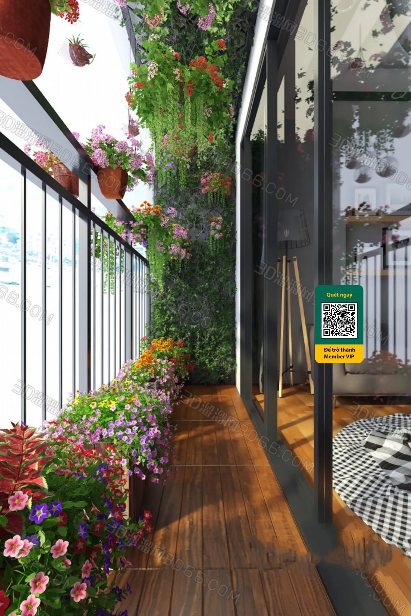 COURTYARD – VRAY / CORONA – 3D MODEL – 6416