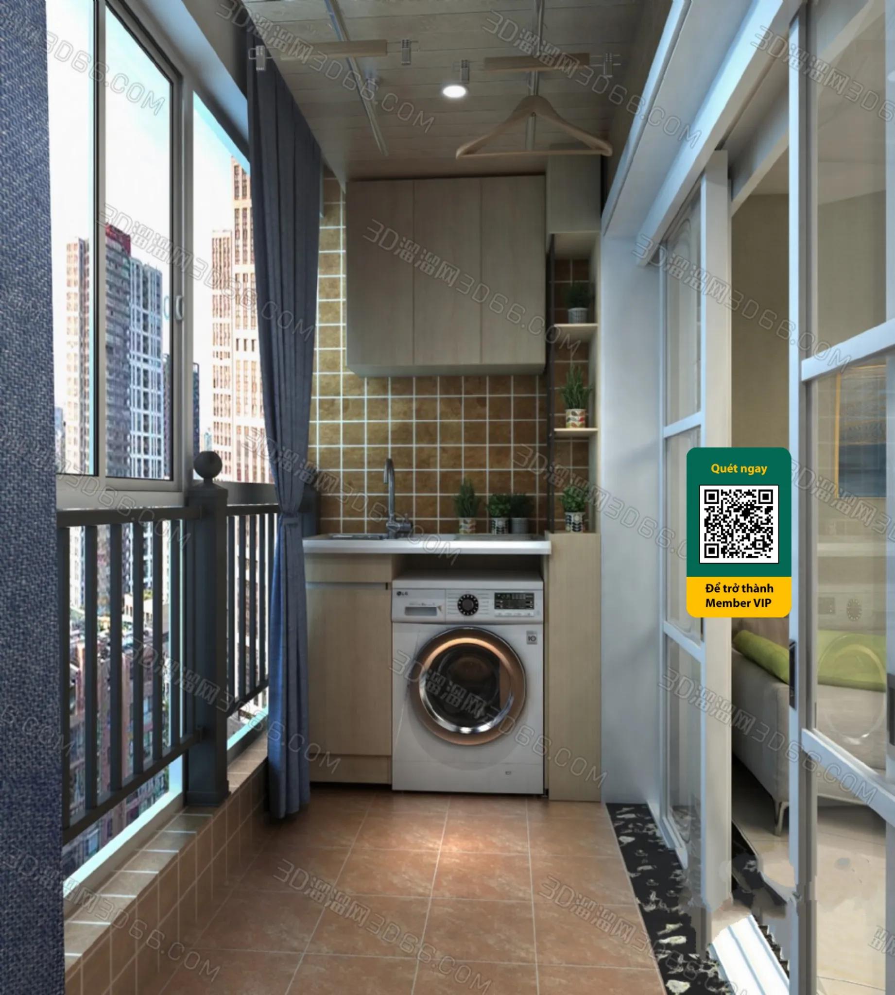 COURTYARD – VRAY / CORONA – 3D MODEL – 6420