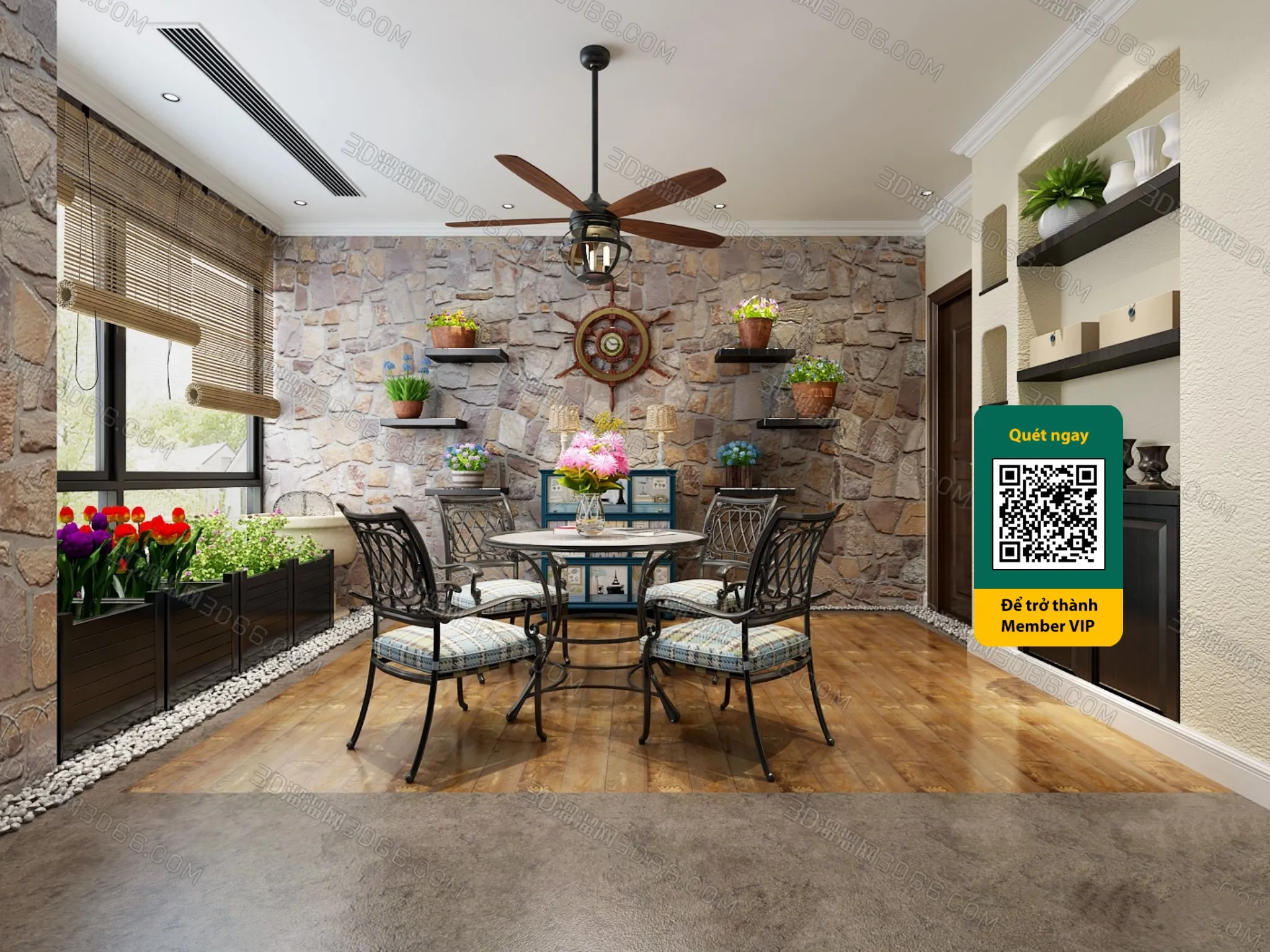 COURTYARD – VRAY / CORONA – 3D MODEL – 6421