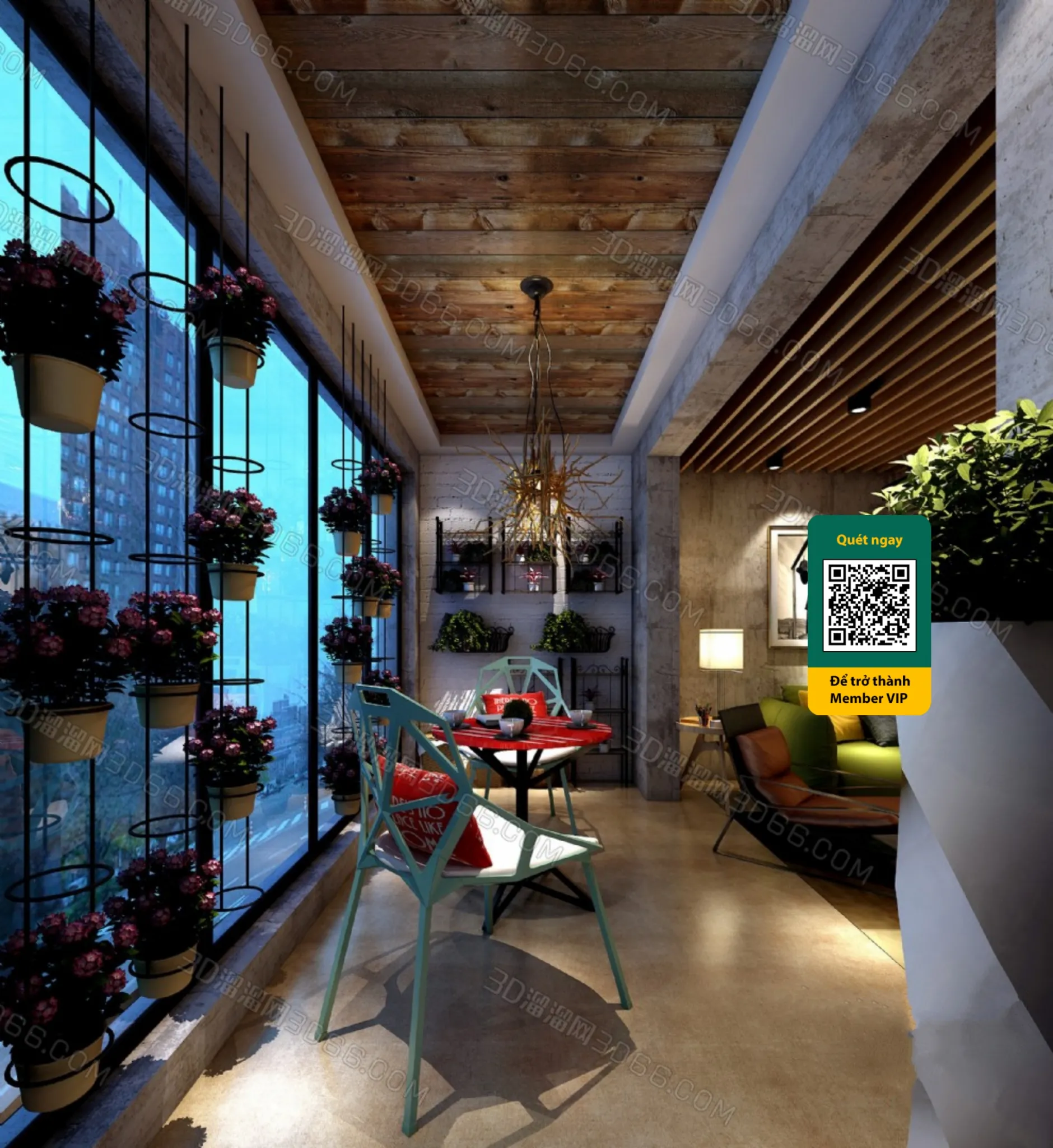 COURTYARD – VRAY / CORONA – 3D MODEL – 6423