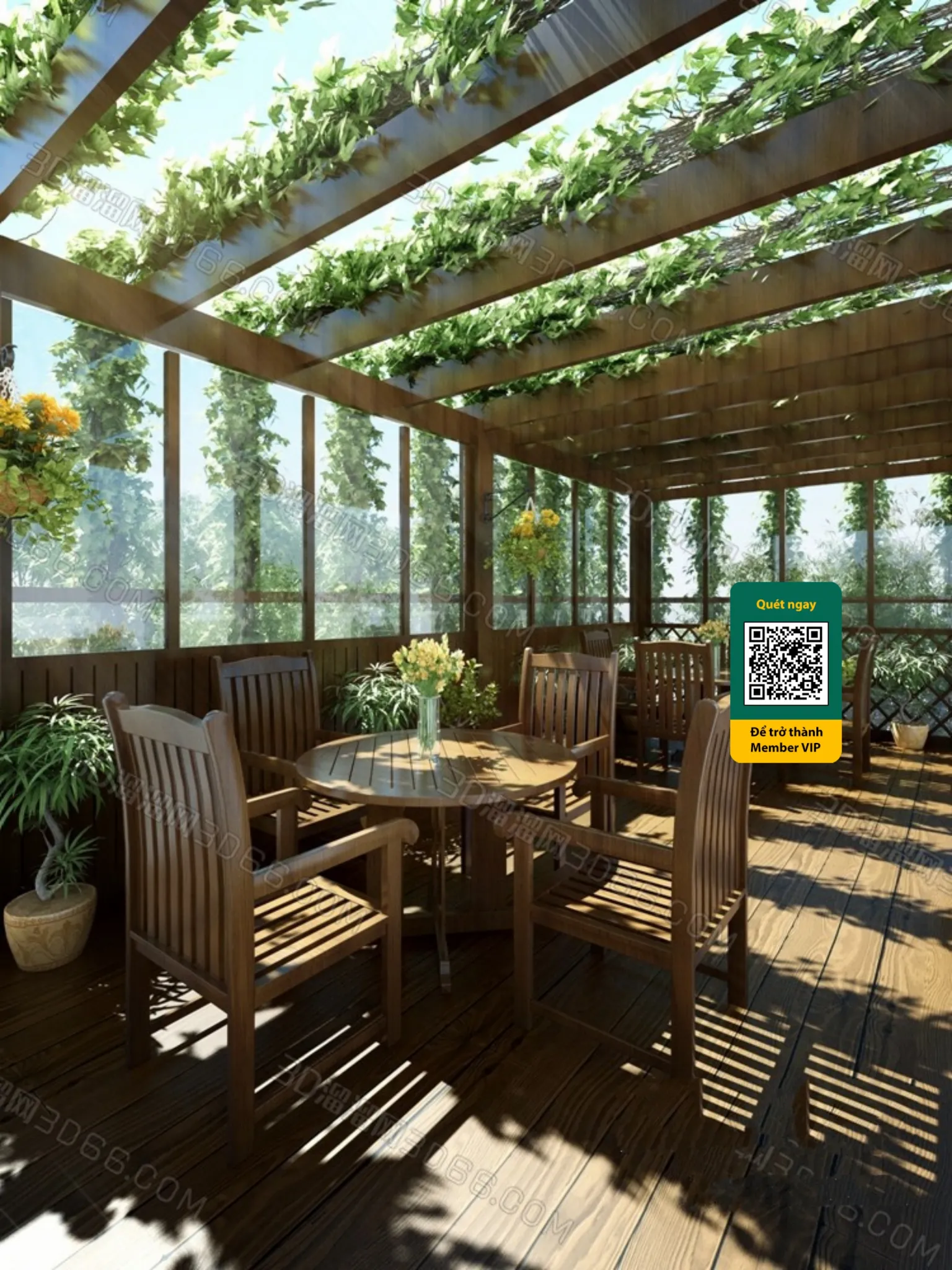 COURTYARD – VRAY / CORONA – 3D MODEL – 6425