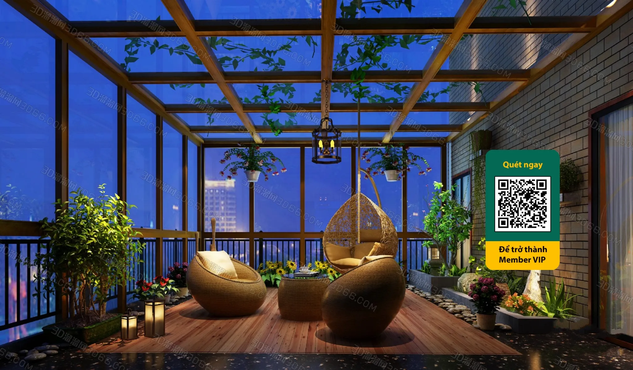 COURTYARD – VRAY / CORONA – 3D MODEL – 6430