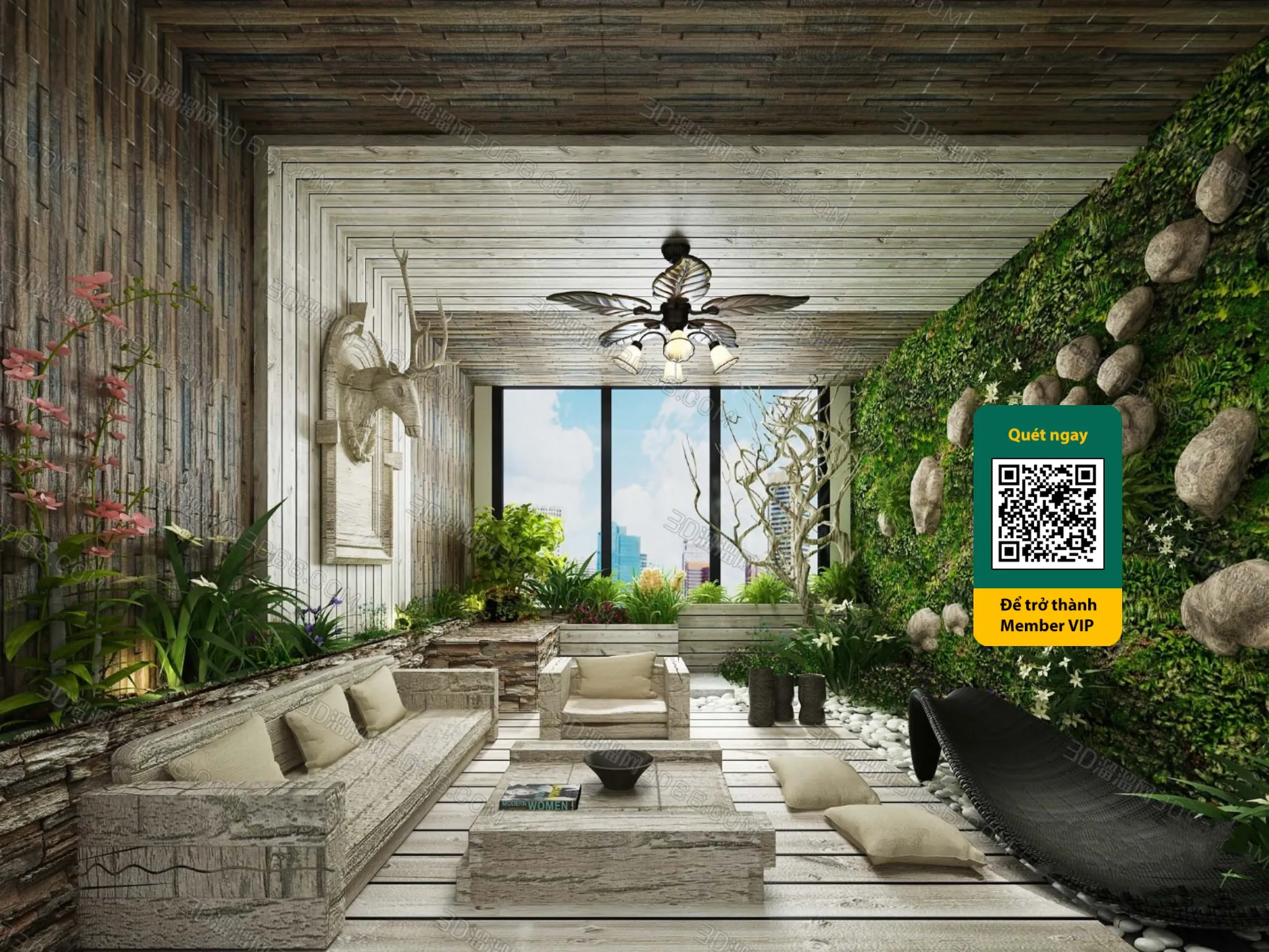 COURTYARD – VRAY / CORONA – 3D MODEL – 6431