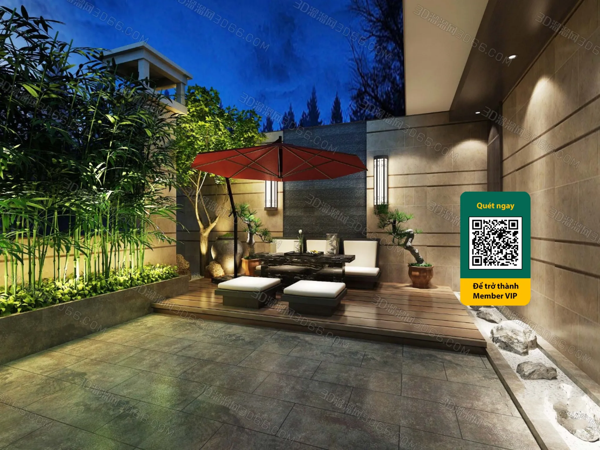 COURTYARD – VRAY / CORONA – 3D MODEL – 6434