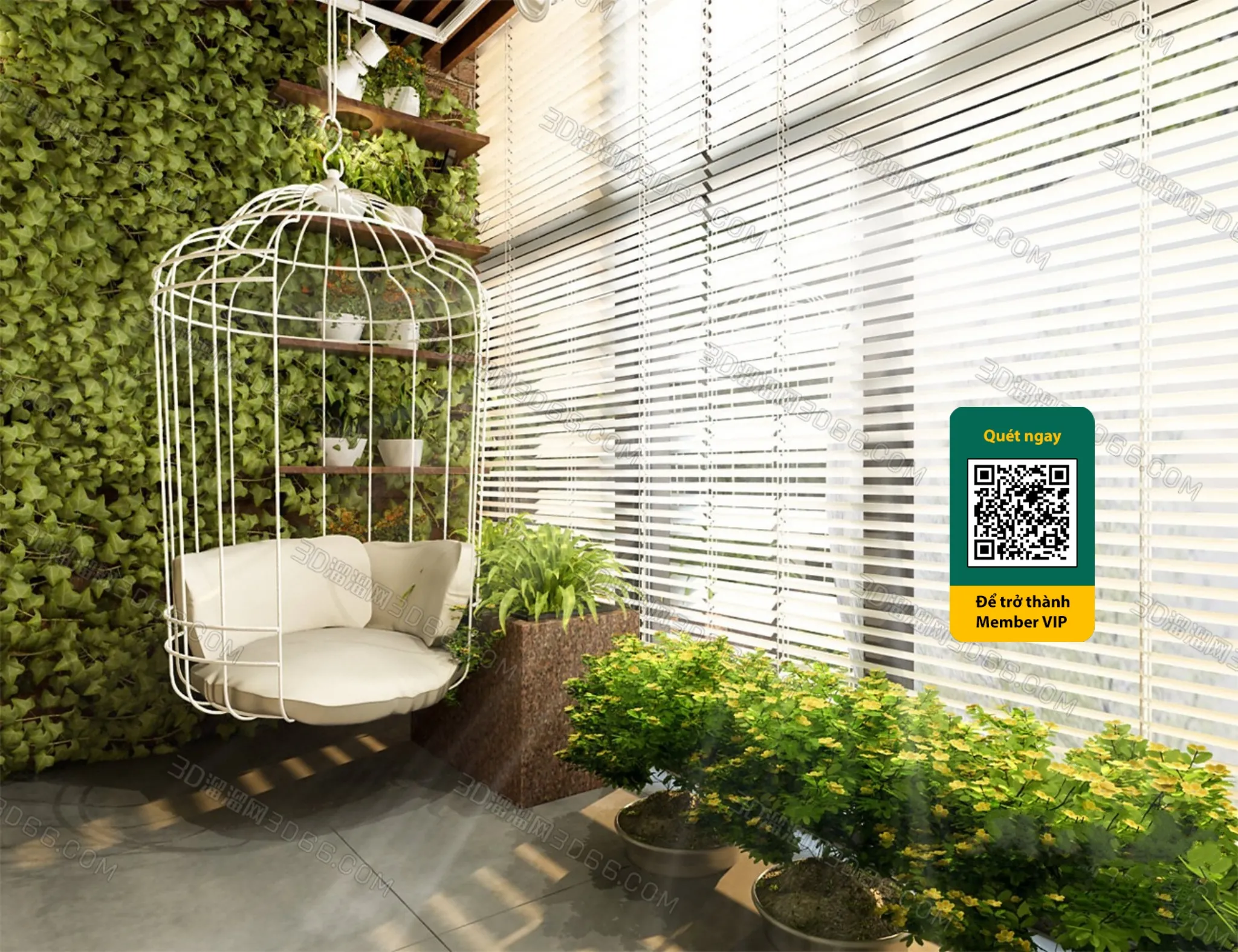 COURTYARD – VRAY / CORONA – 3D MODEL – 6437