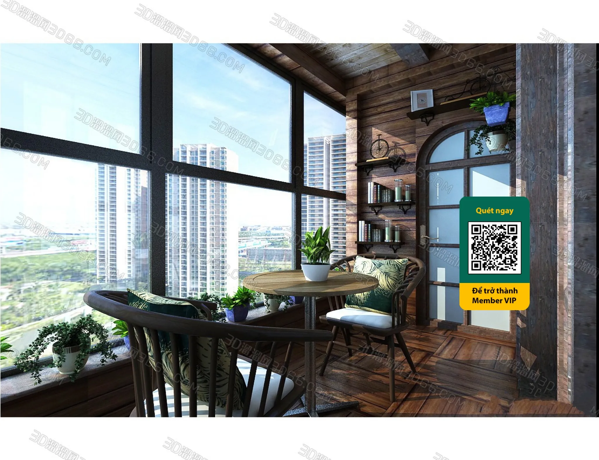 COURTYARD – VRAY / CORONA – 3D MODEL – 6439