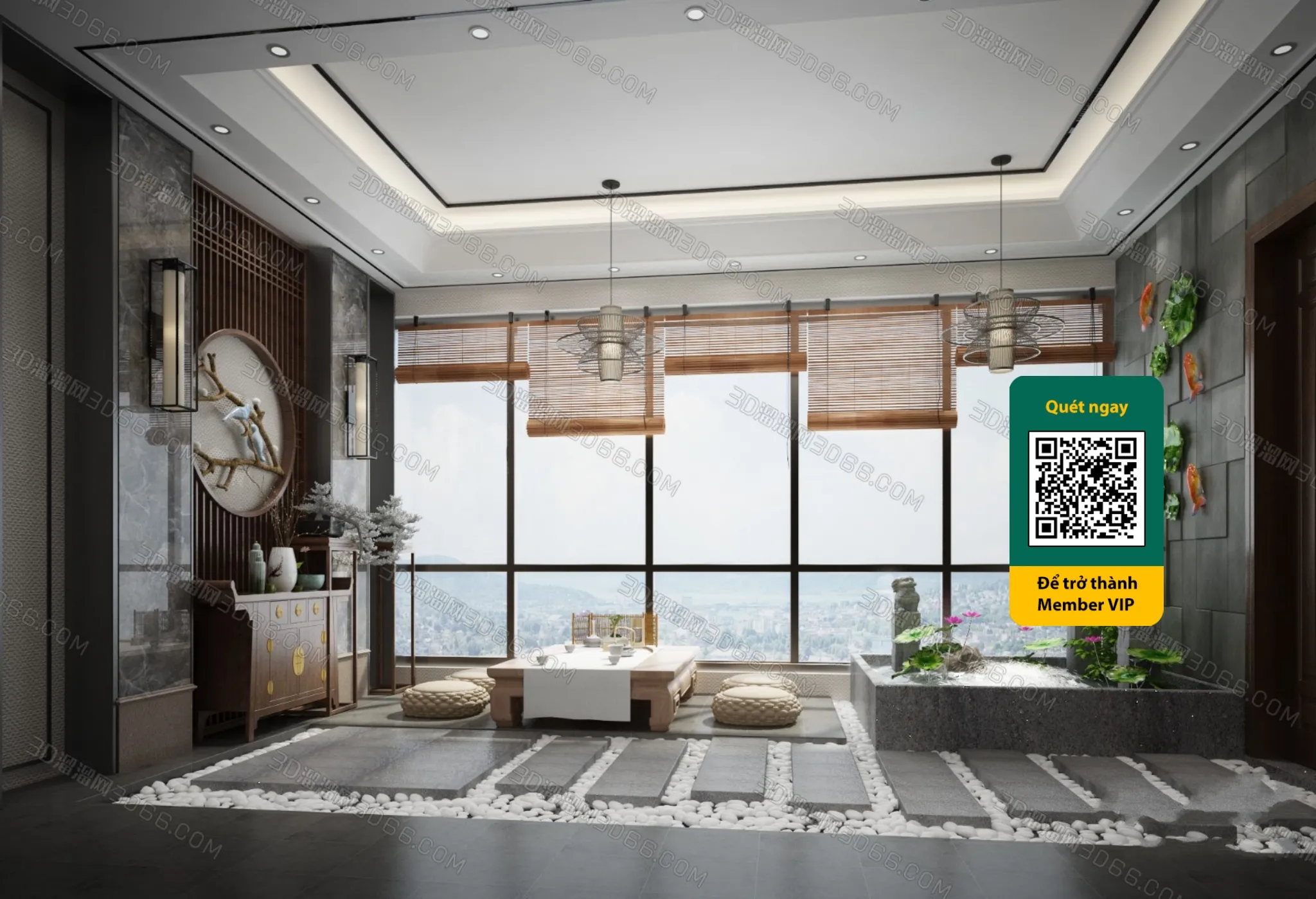 COURTYARD – VRAY / CORONA – 3D MODEL – 6445