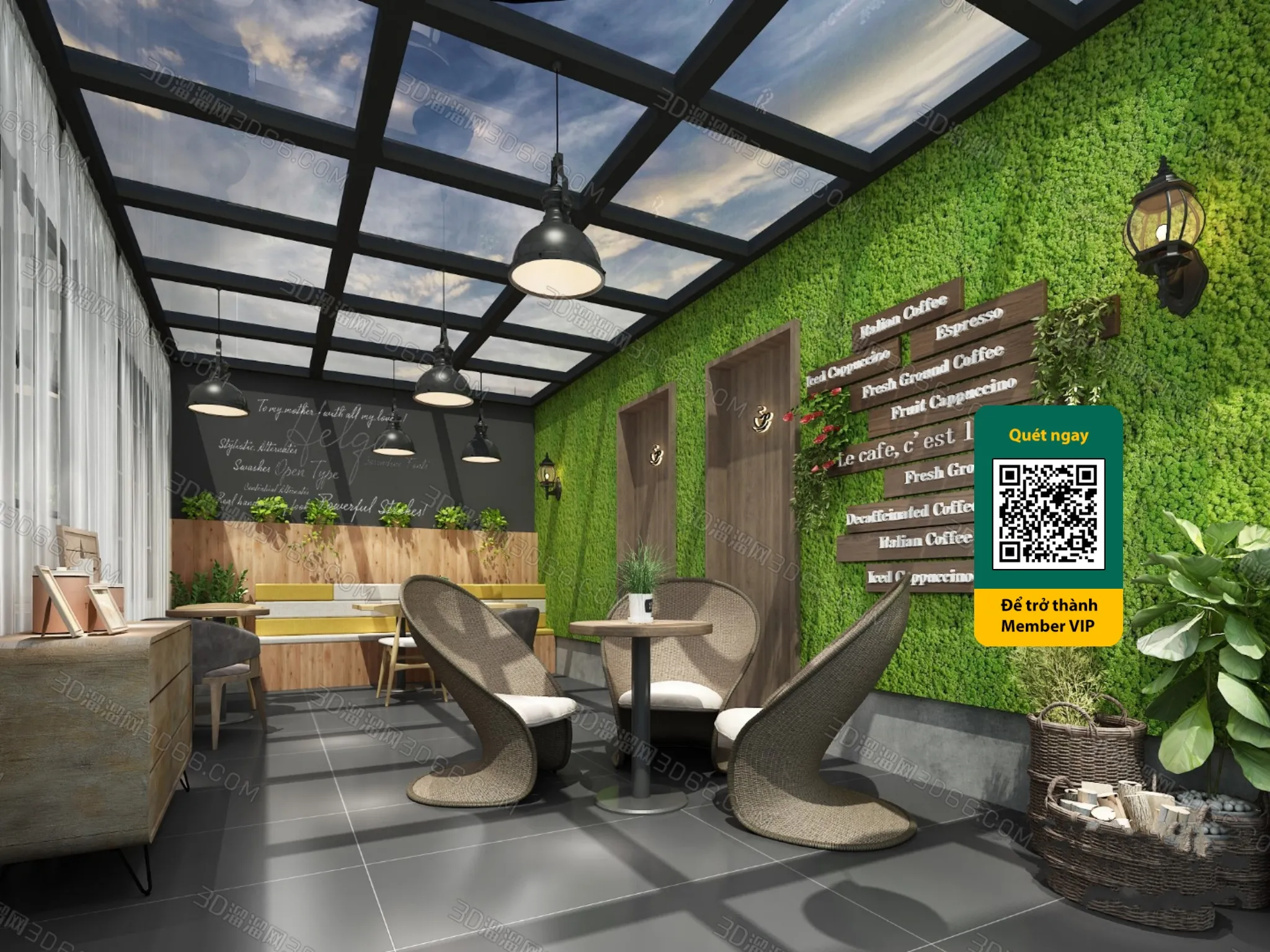 COURTYARD – VRAY / CORONA – 3D MODEL – 6448