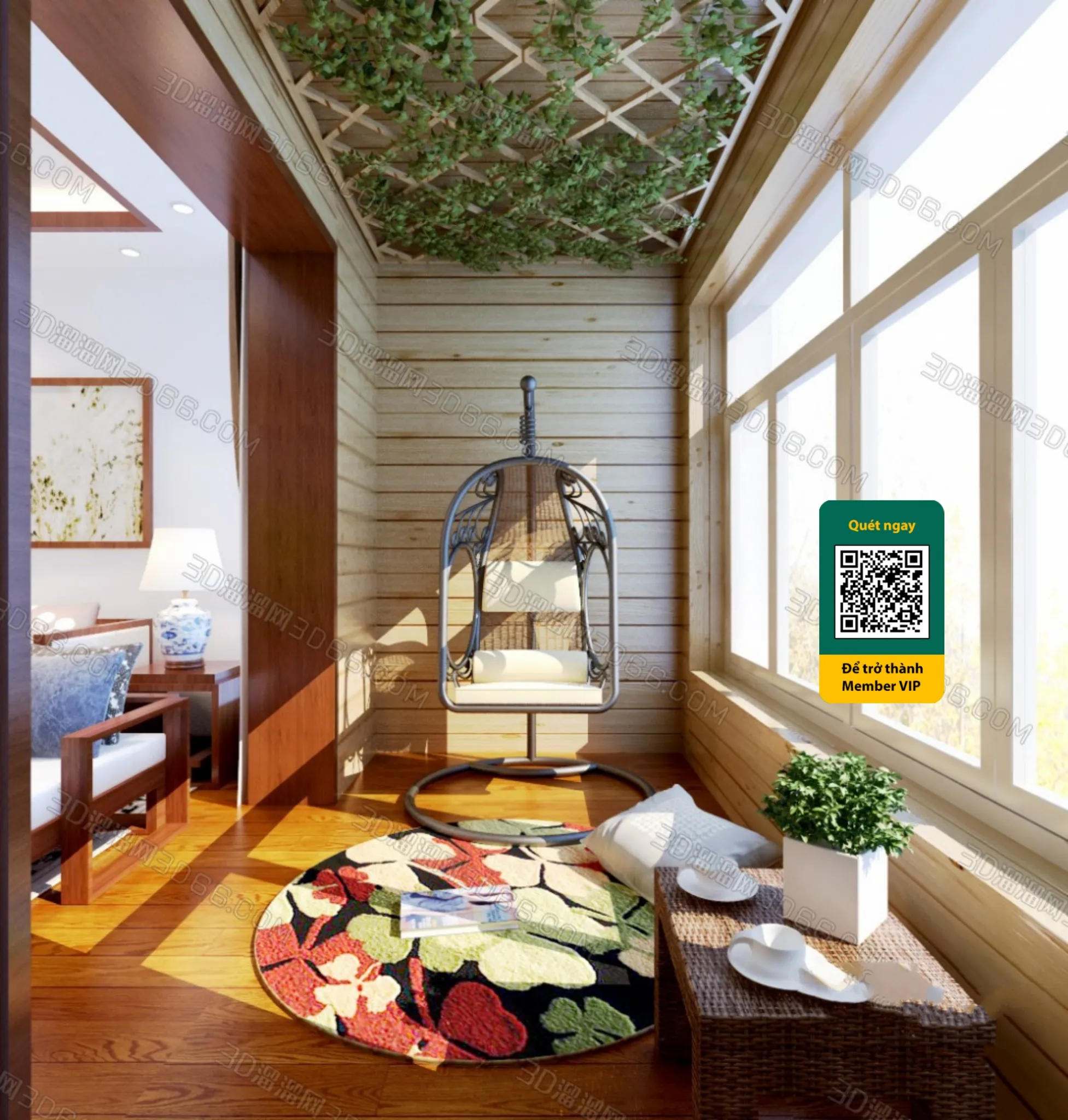 COURTYARD – VRAY / CORONA – 3D MODEL – 6452