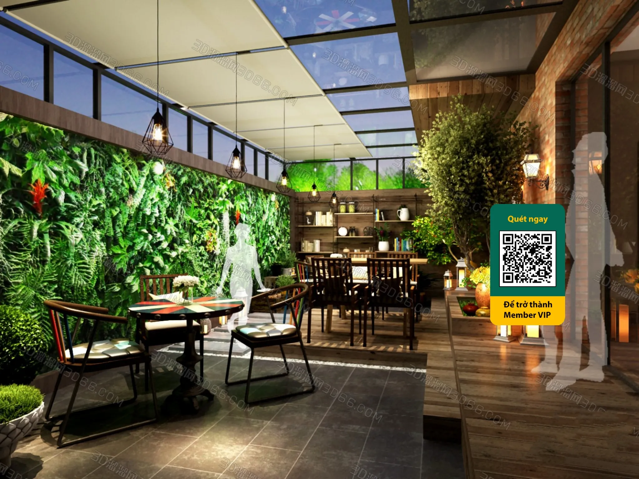 COURTYARD – VRAY / CORONA – 3D MODEL – 6455