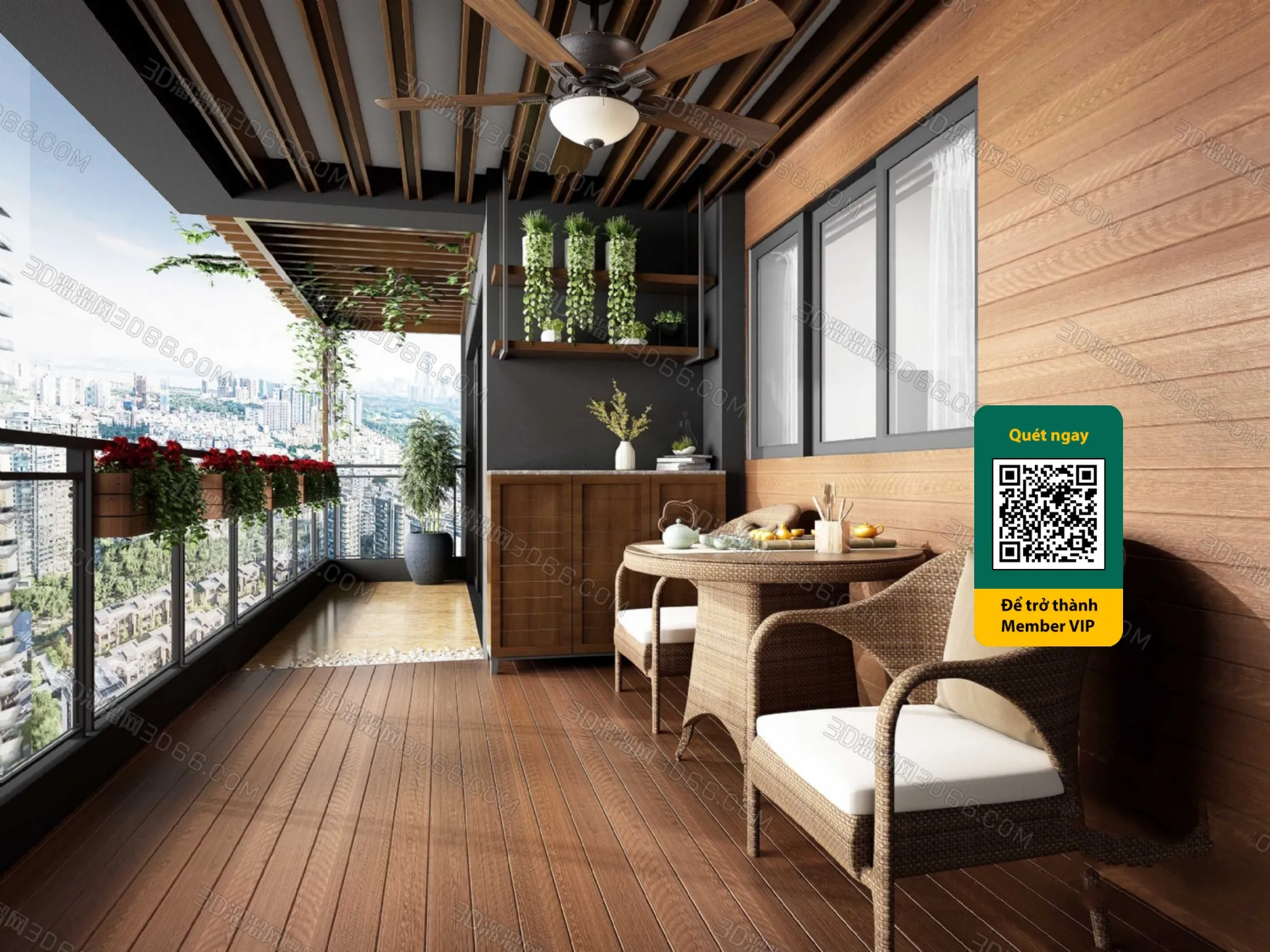 COURTYARD – VRAY / CORONA – 3D MODEL – 6458