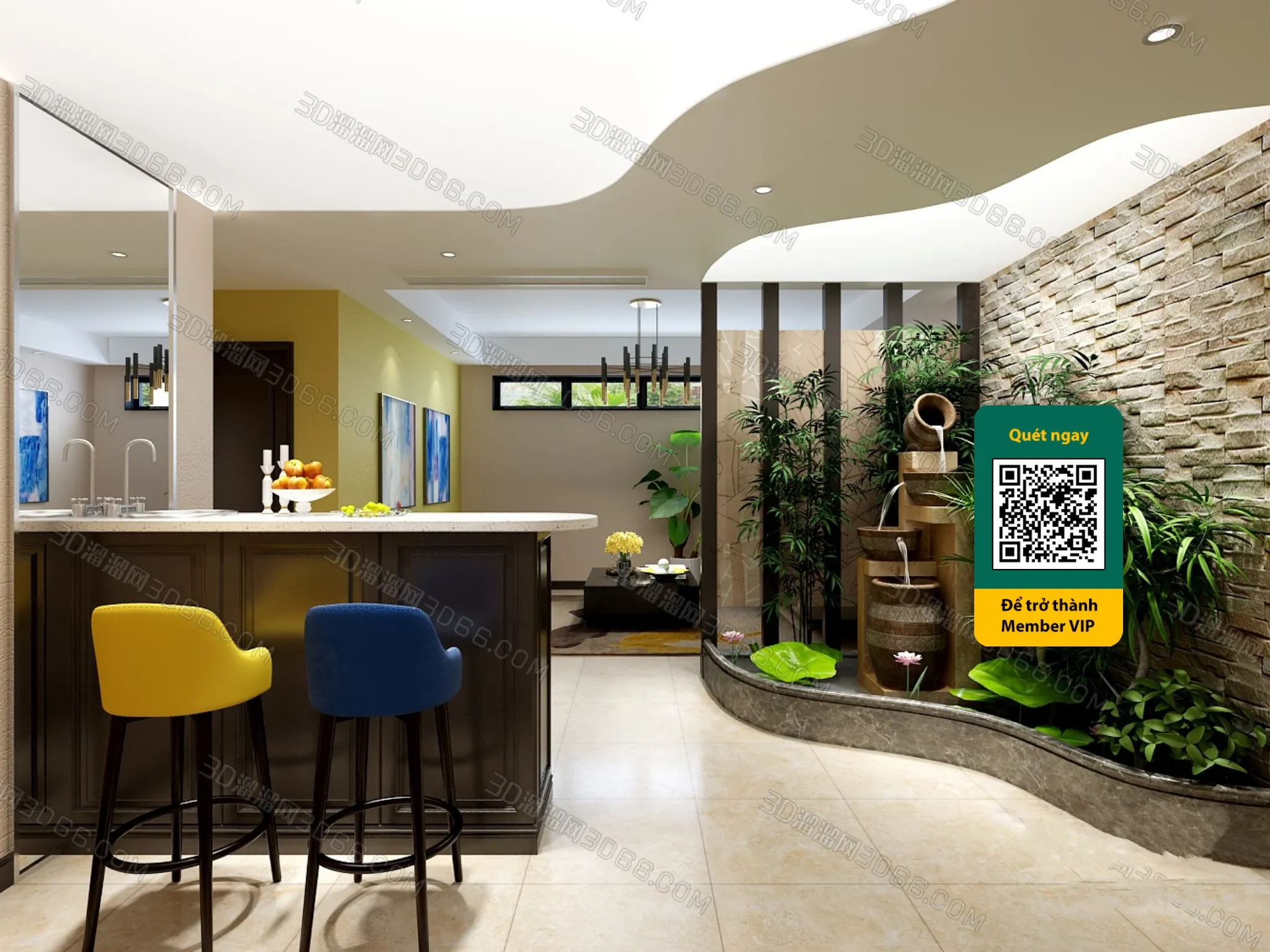 COURTYARD – VRAY / CORONA – 3D MODEL – 6462