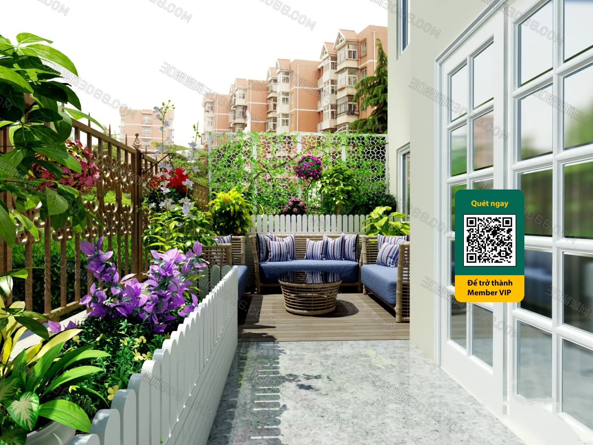 COURTYARD – VRAY / CORONA – 3D MODEL – 6463