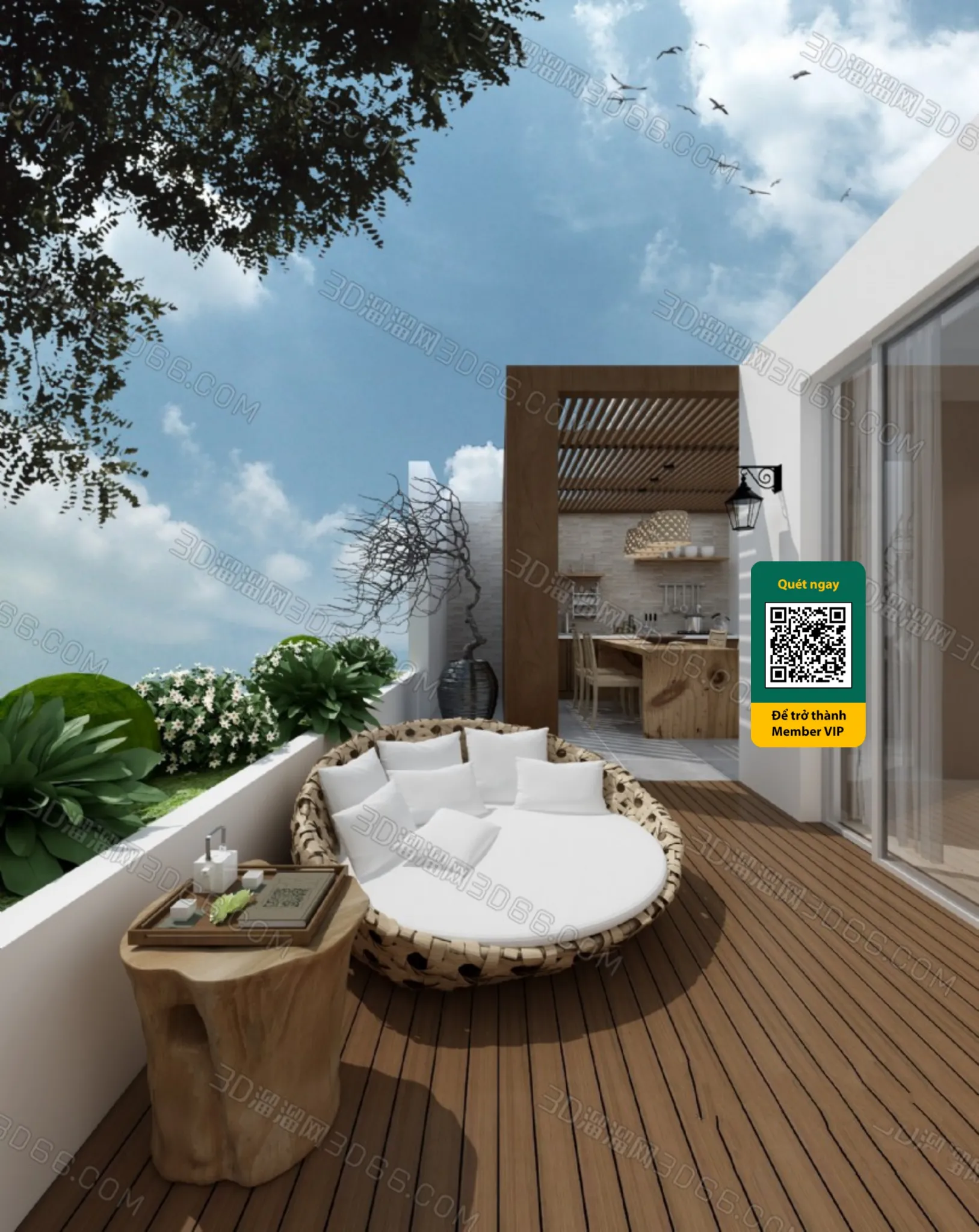 COURTYARD – VRAY / CORONA – 3D MODEL – 6465