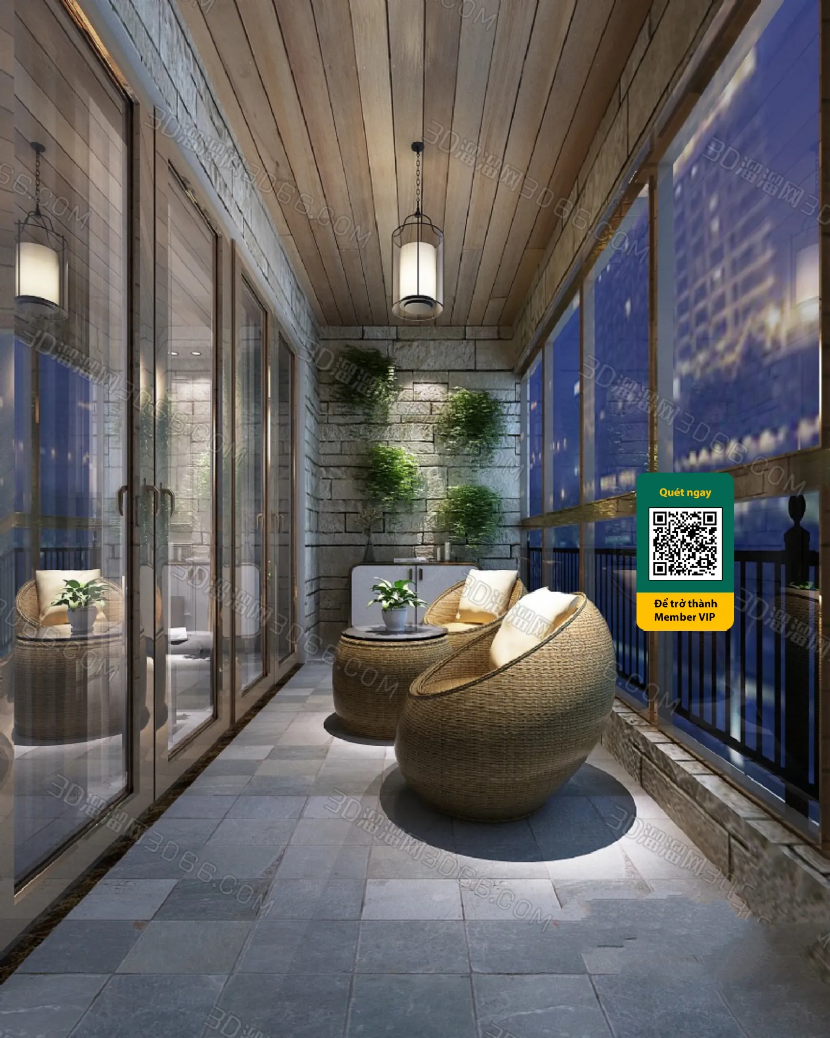 COURTYARD – VRAY / CORONA – 3D MODEL – 6473