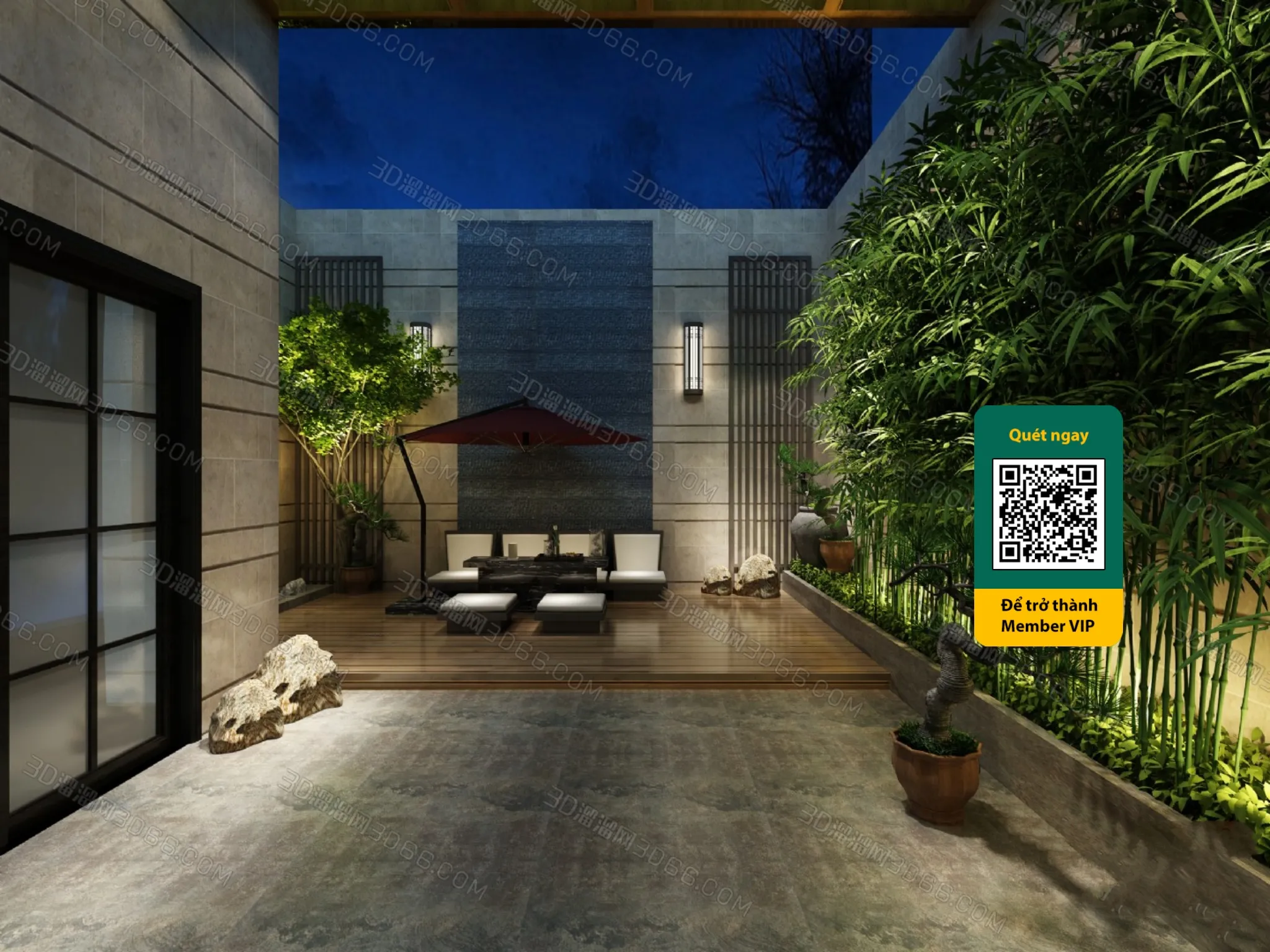 COURTYARD – VRAY / CORONA – 3D MODEL – 6474