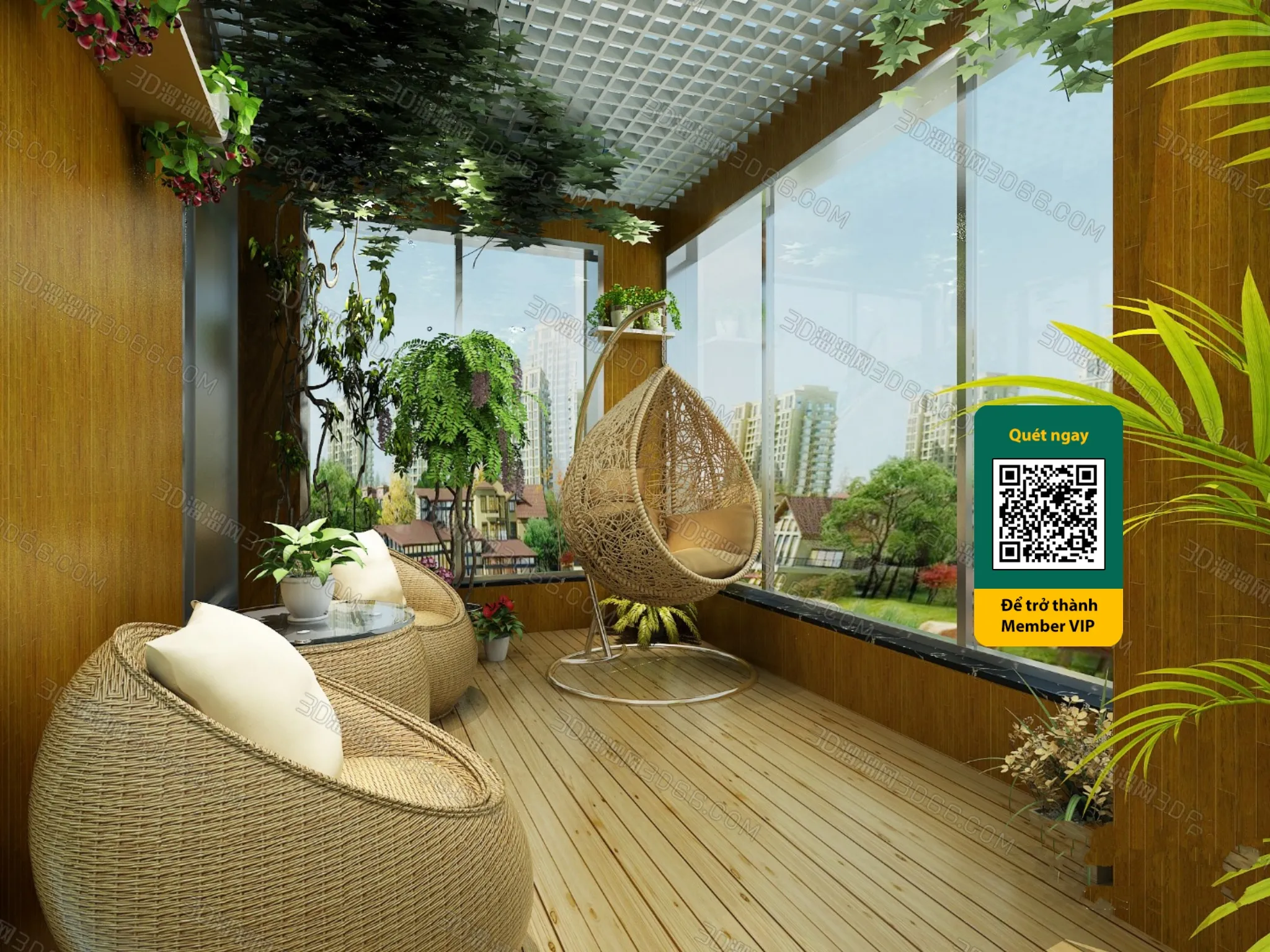 COURTYARD – VRAY / CORONA – 3D MODEL – 6478