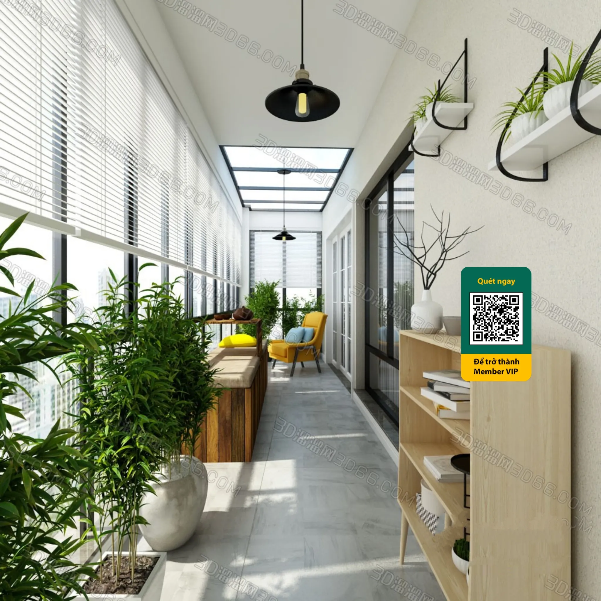 COURTYARD – VRAY / CORONA – 3D MODEL – 6479