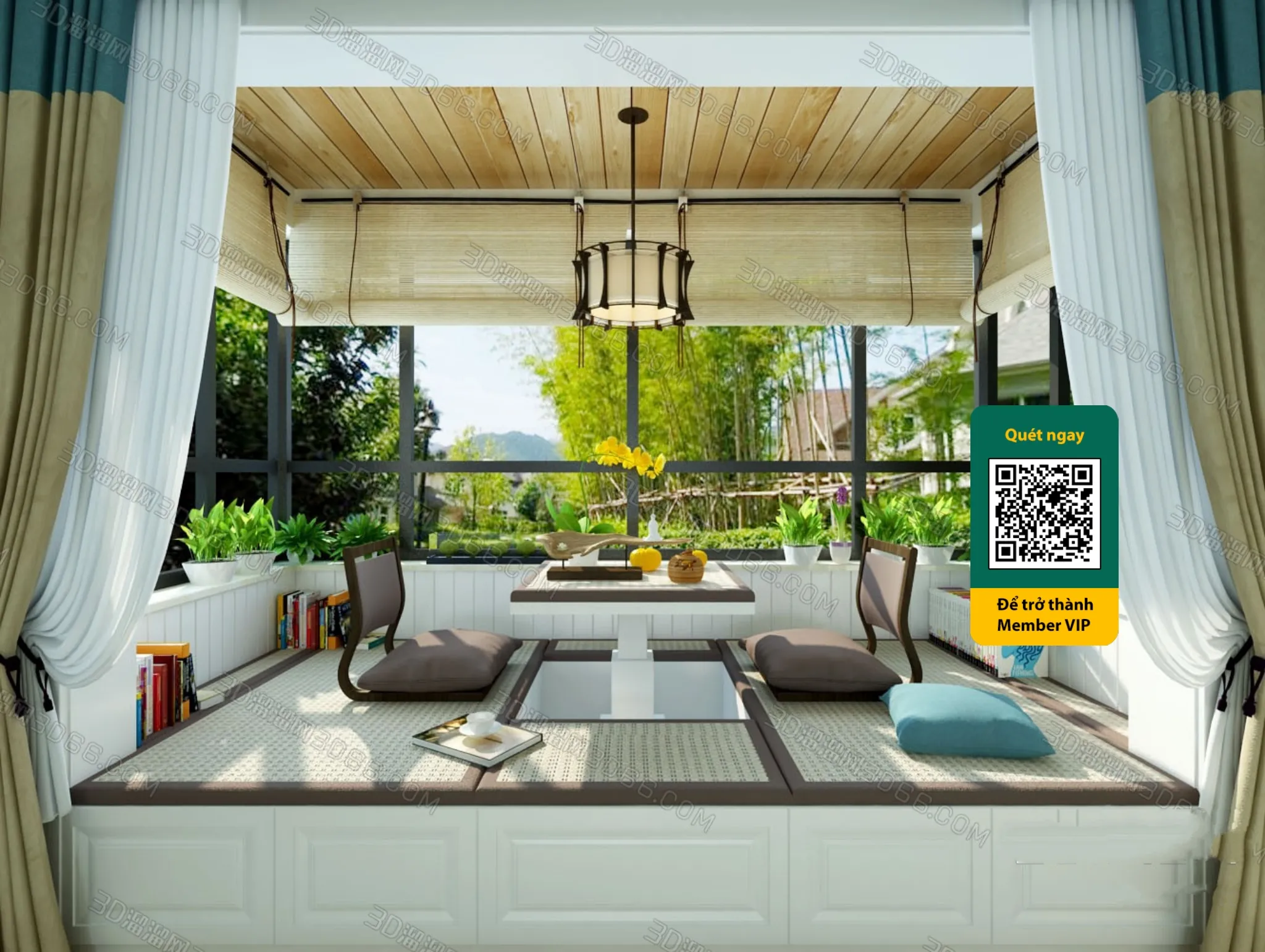 COURTYARD – VRAY / CORONA – 3D MODEL – 6480