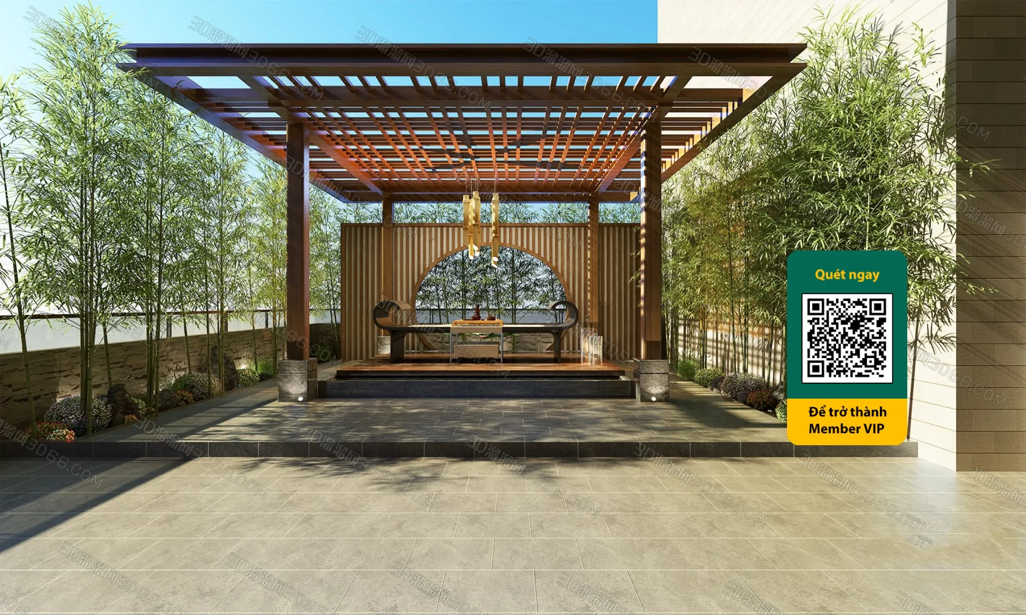 COURTYARD – VRAY / CORONA – 3D MODEL – 6481