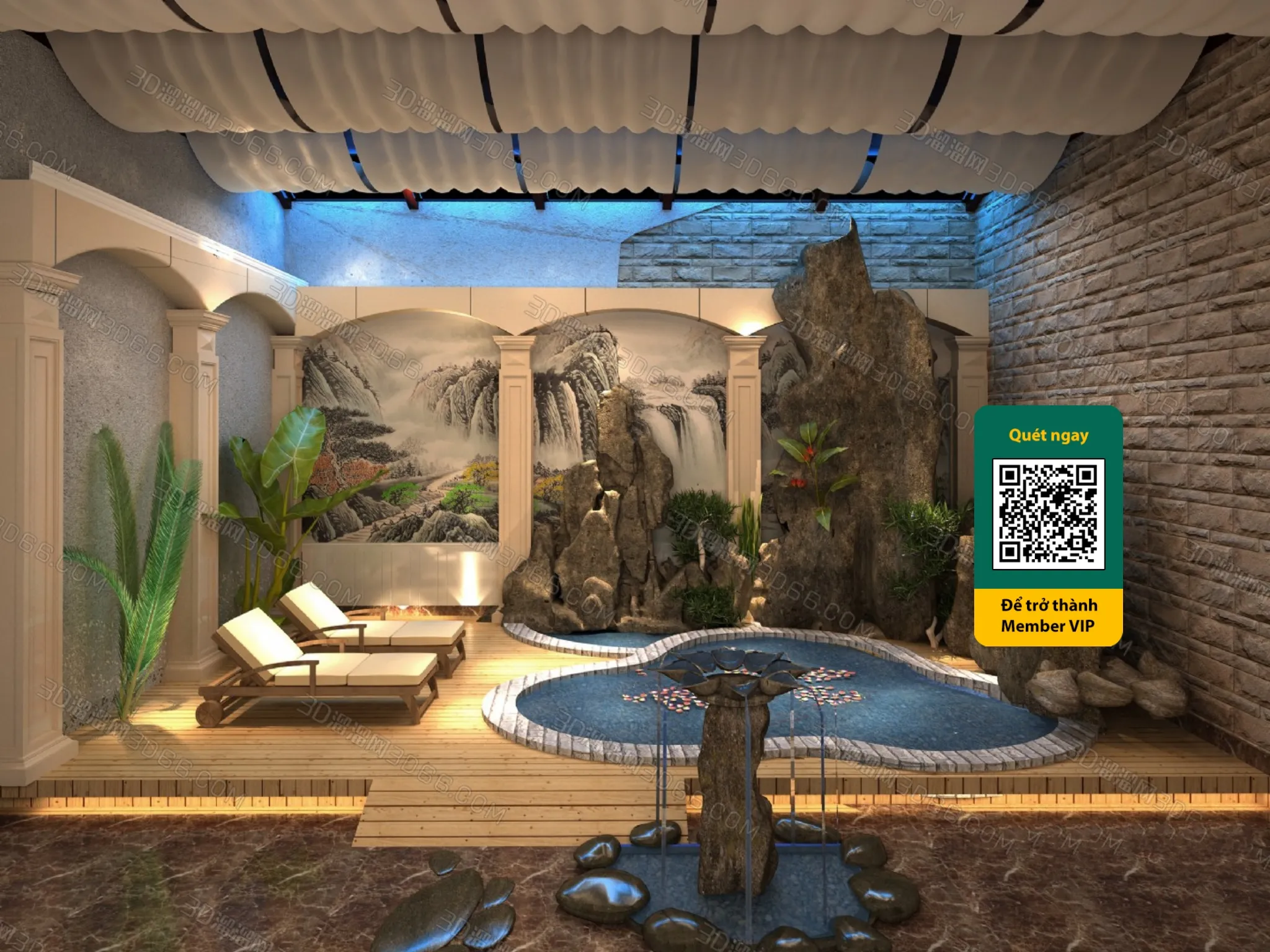 COURTYARD – VRAY / CORONA – 3D MODEL – 6485