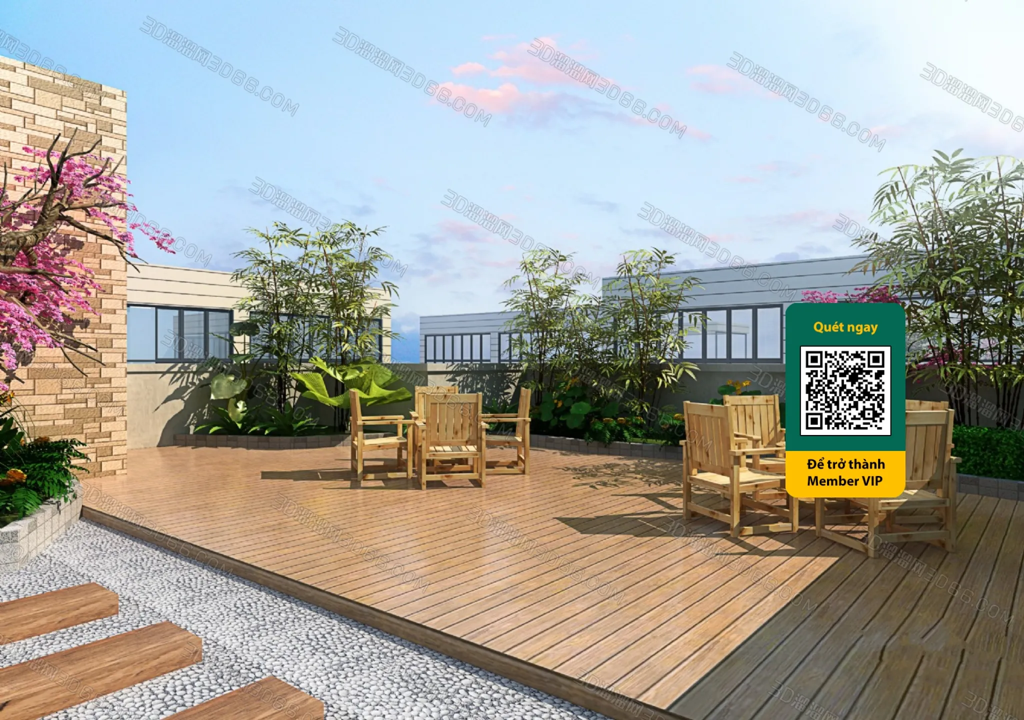 COURTYARD – VRAY / CORONA – 3D MODEL – 6488