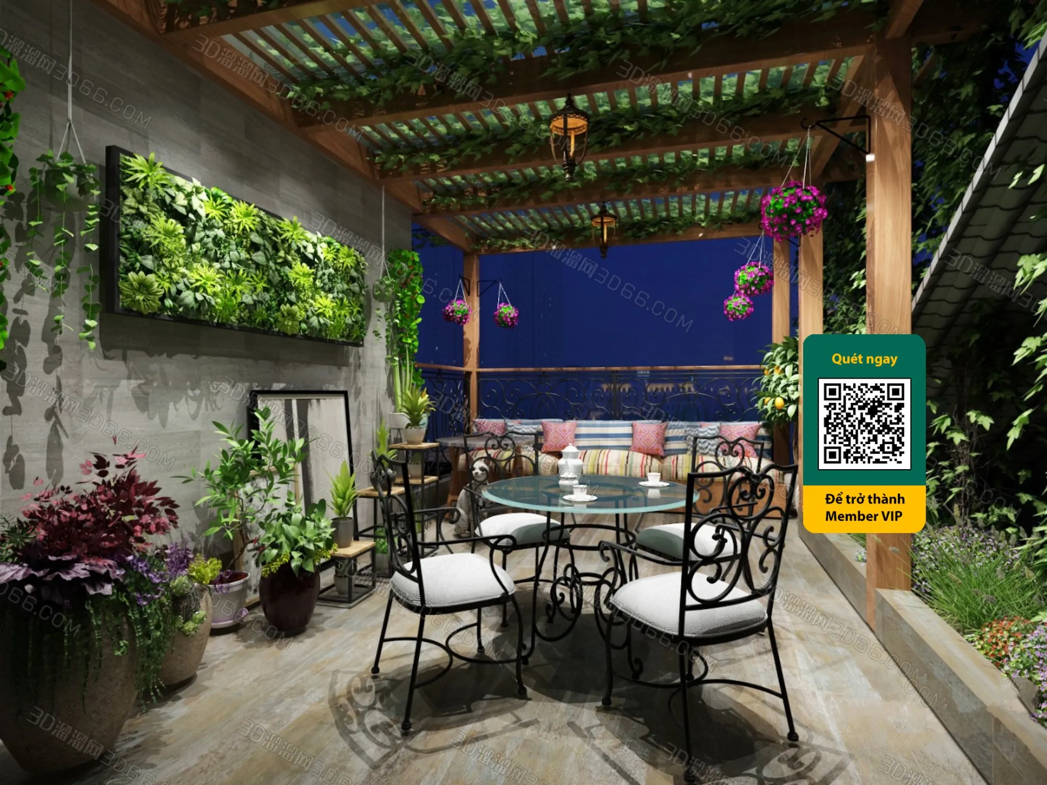 COURTYARD – VRAY / CORONA – 3D MODEL – 6491