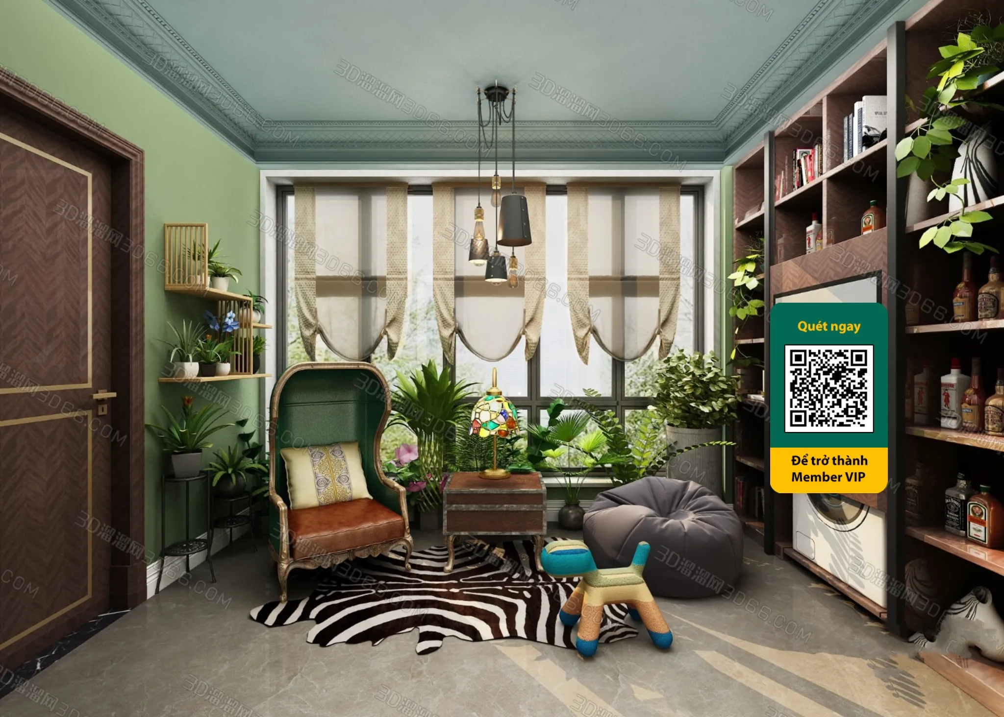 COURTYARD – VRAY / CORONA – 3D MODEL – 6493