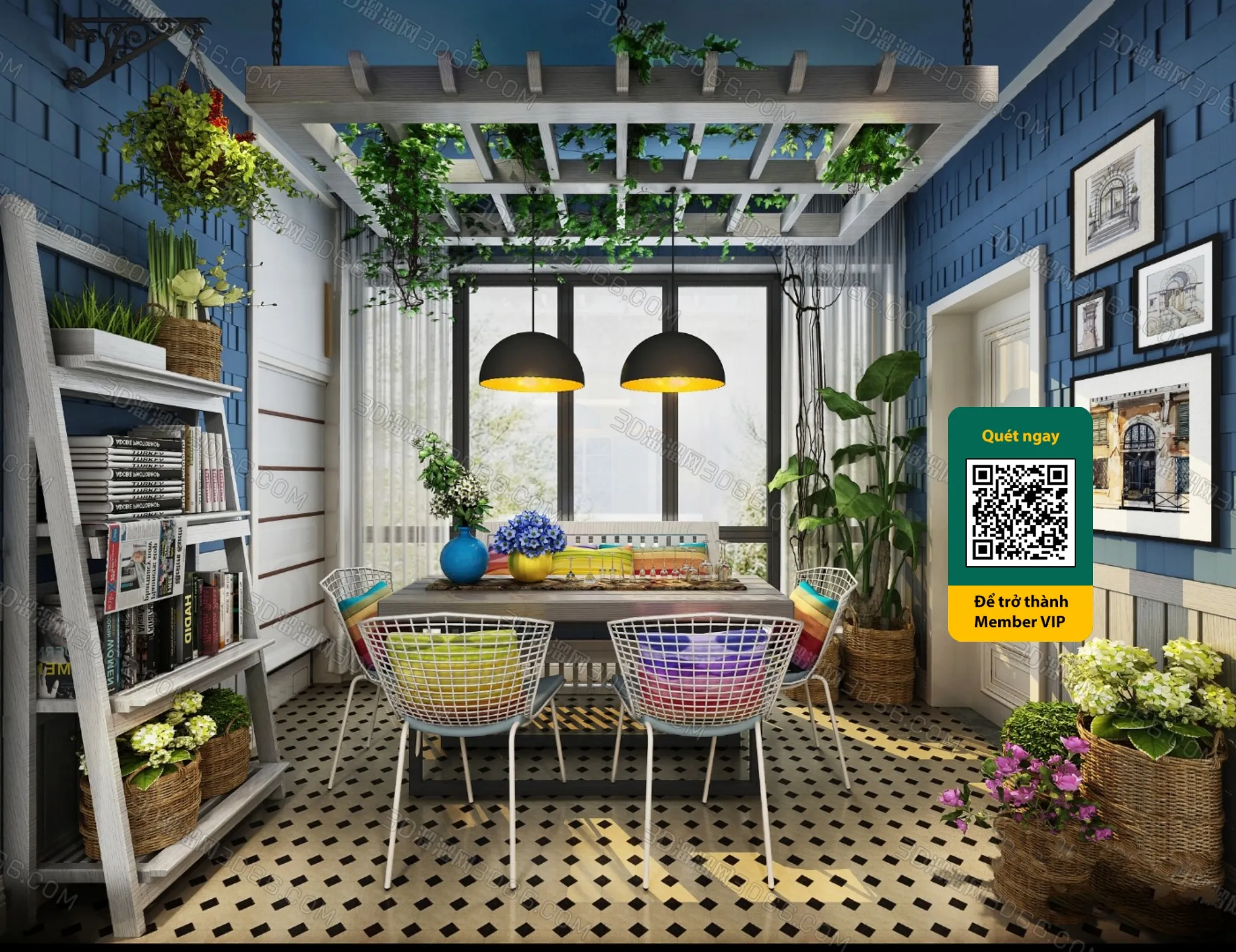 COURTYARD – VRAY / CORONA – 3D MODEL – 6494