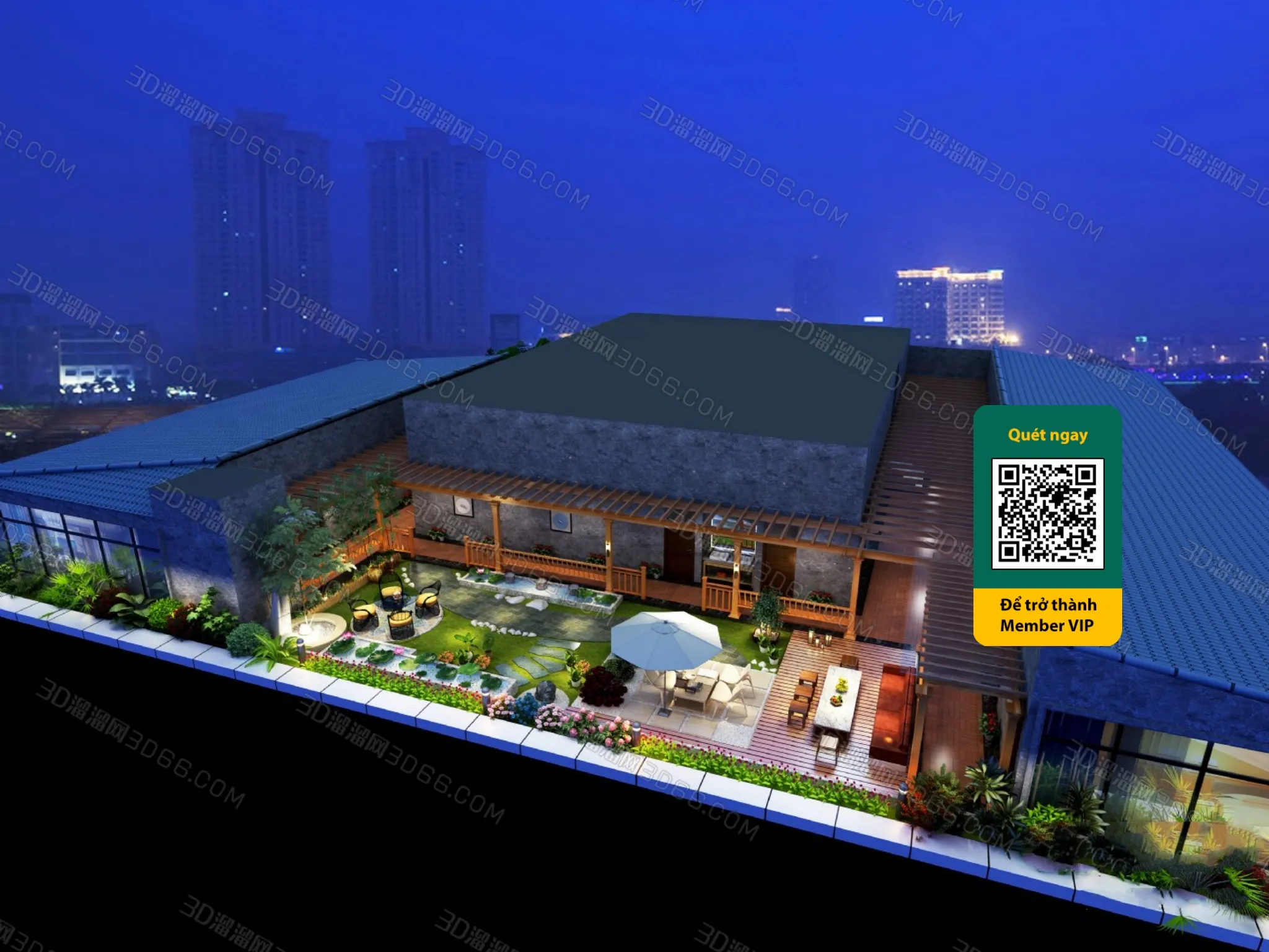 COURTYARD – VRAY / CORONA – 3D MODEL – 6495