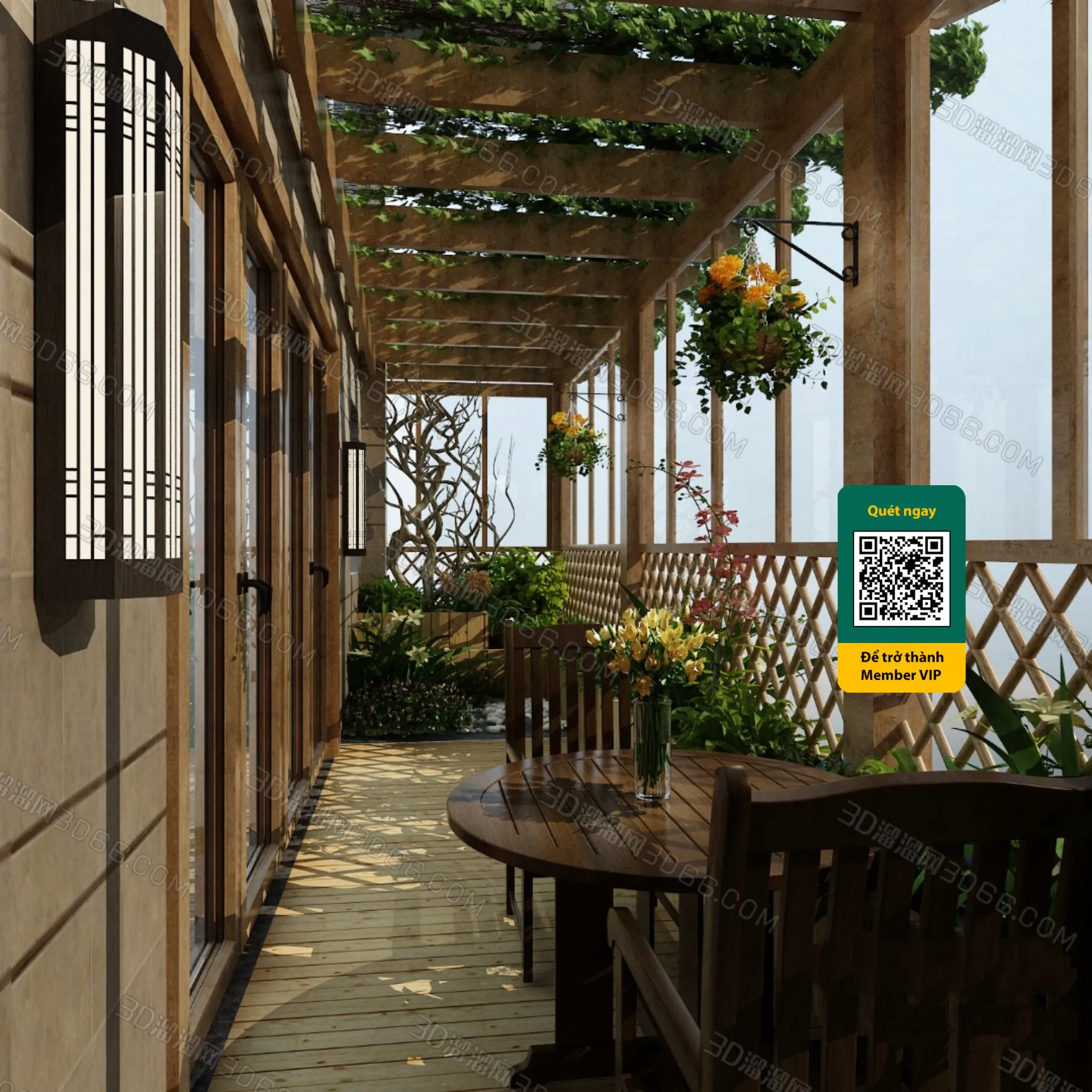 COURTYARD – VRAY / CORONA – 3D MODEL – 6499