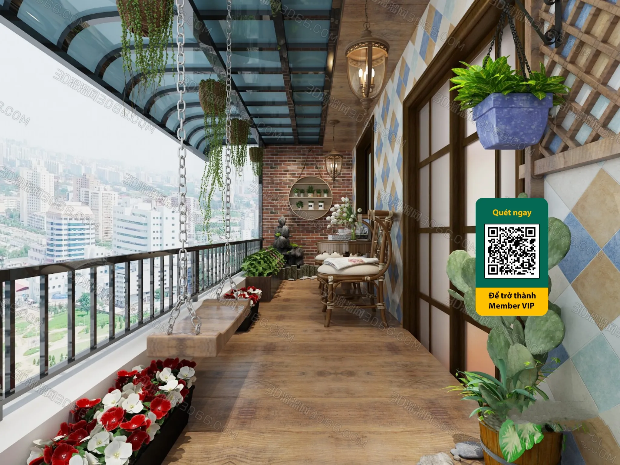 COURTYARD – VRAY / CORONA – 3D MODEL – 6500