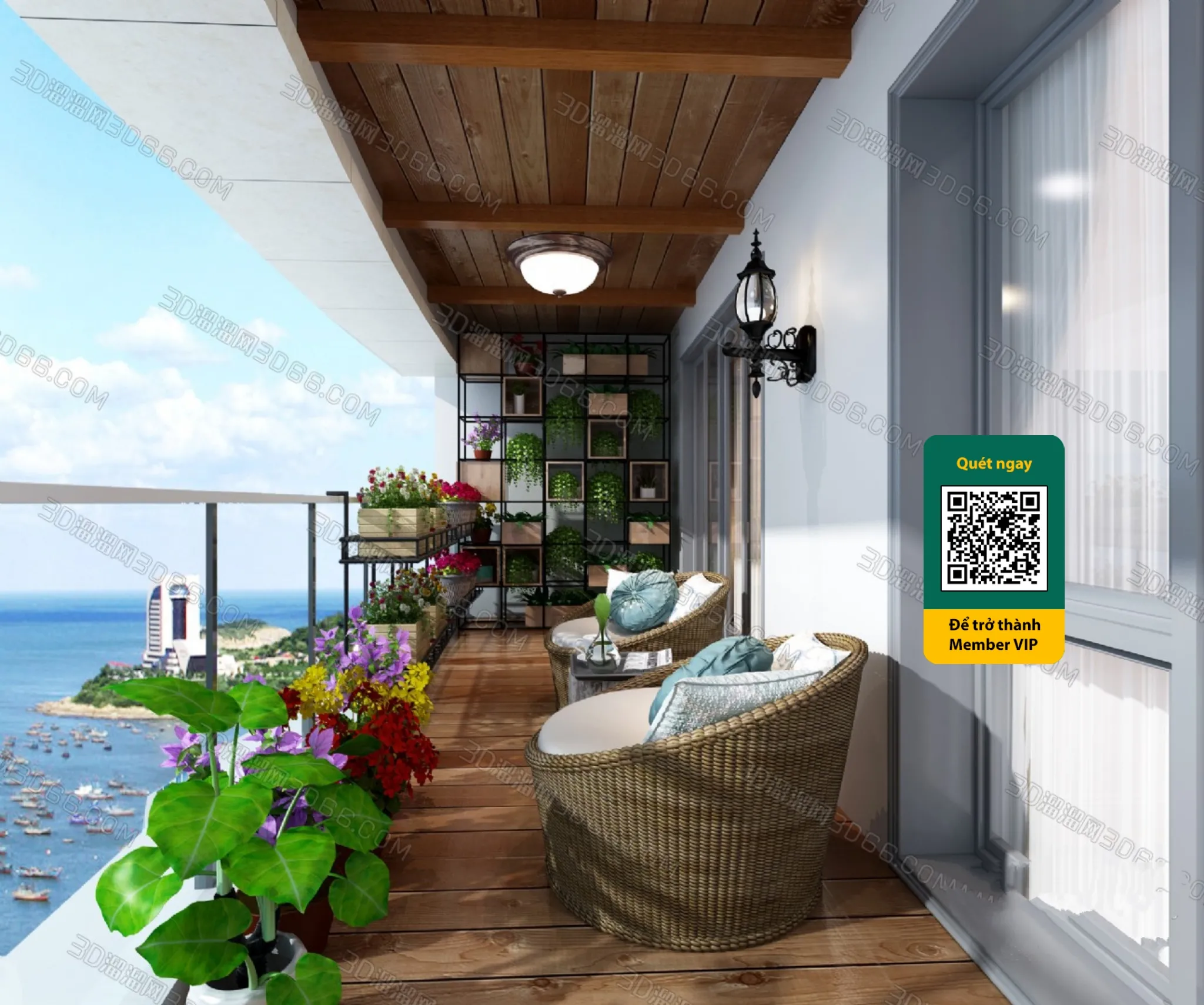 COURTYARD – VRAY / CORONA – 3D MODEL – 6502