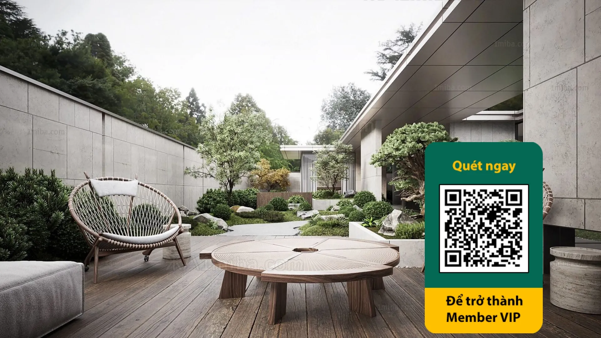 COURTYARD – VRAY / CORONA – 3D MODEL – 6505